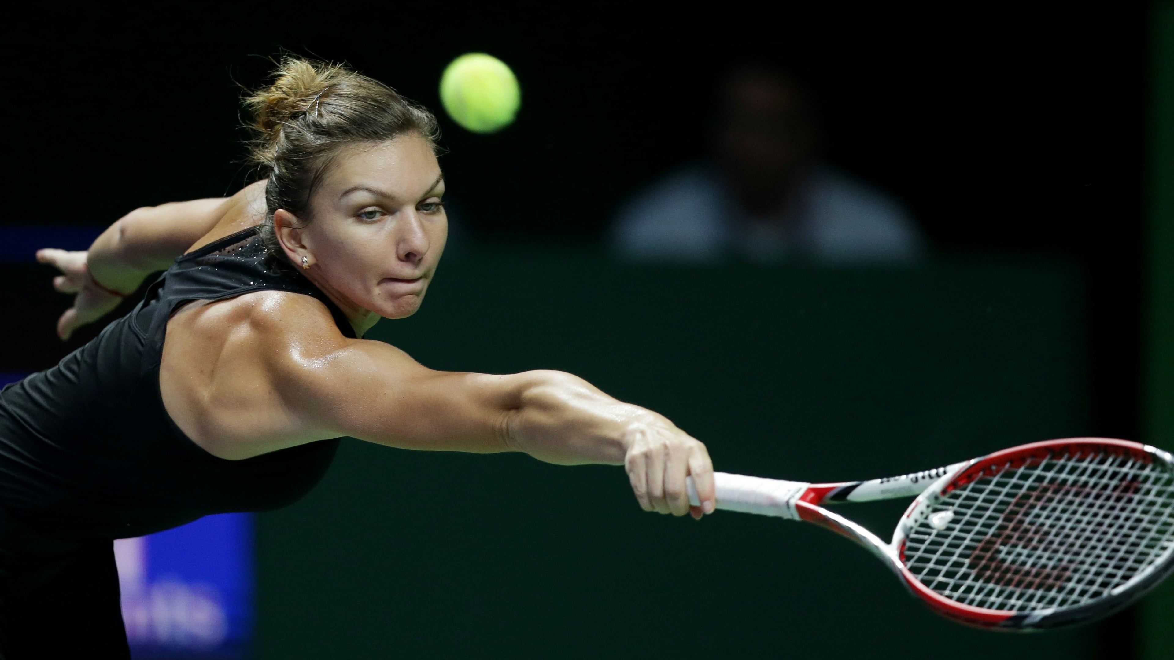 3840x2160 Simona Halep playing tennis Wallpaper 4K for Desktop