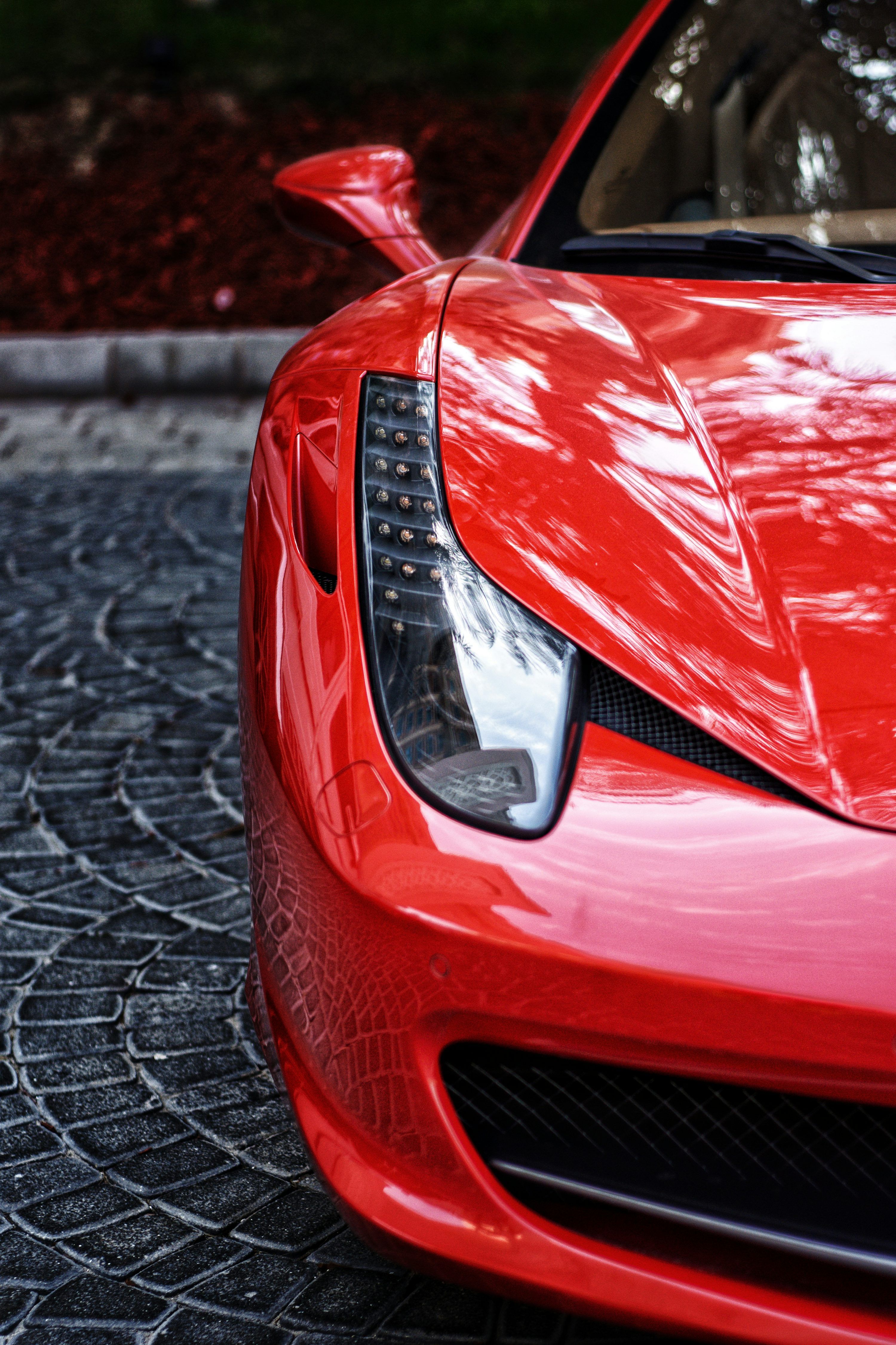 3000x4500 Close Up Of A Shiny Red Sports Car Photo