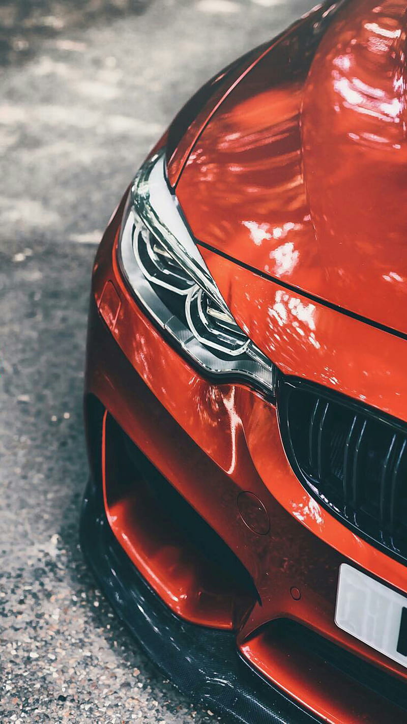 800x1423 BMW M car, close up, f red, sedan, vehicle, HD phone wallpaper