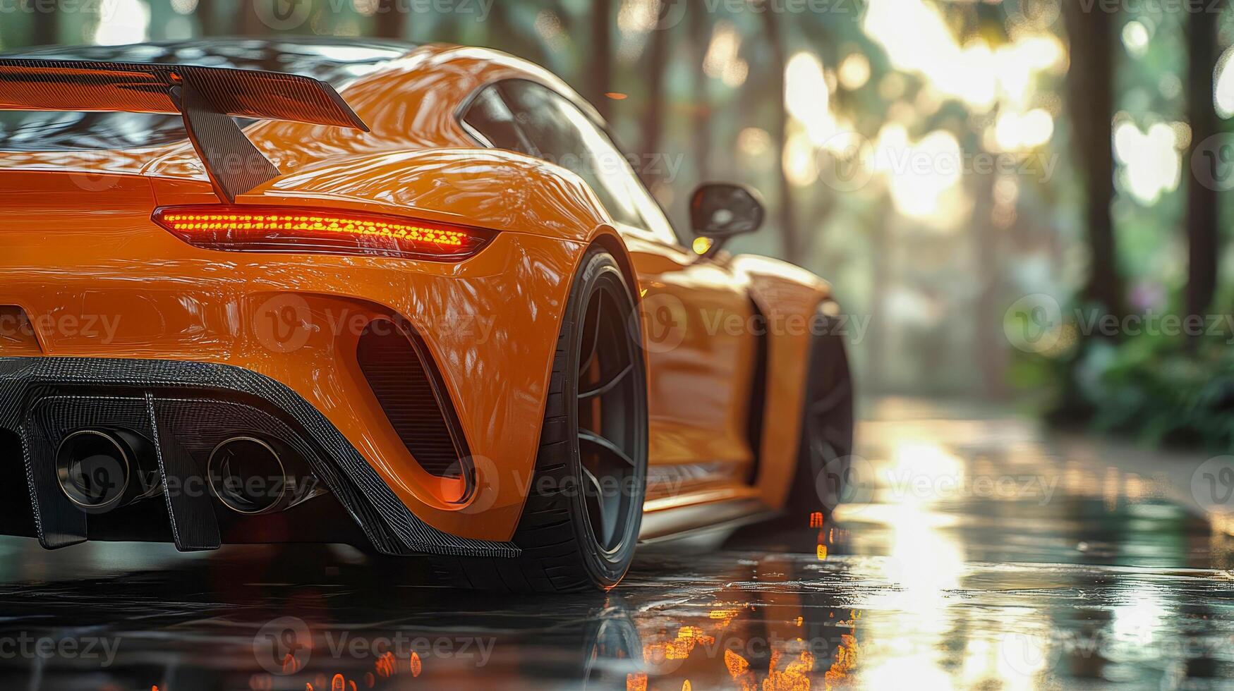 1749x980 A Close Up Of The Rear View Of A High Performance Car