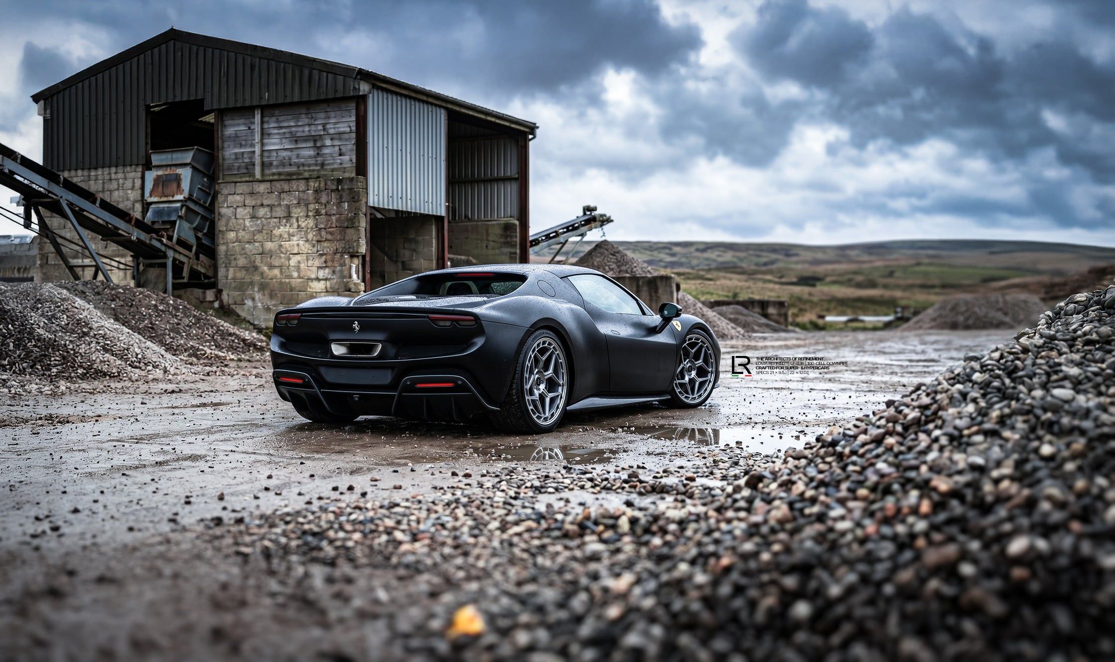 2238x1328 FERRARI 296 SPIDER & GTB: Custom Forged Wheels & Catless Downpipe