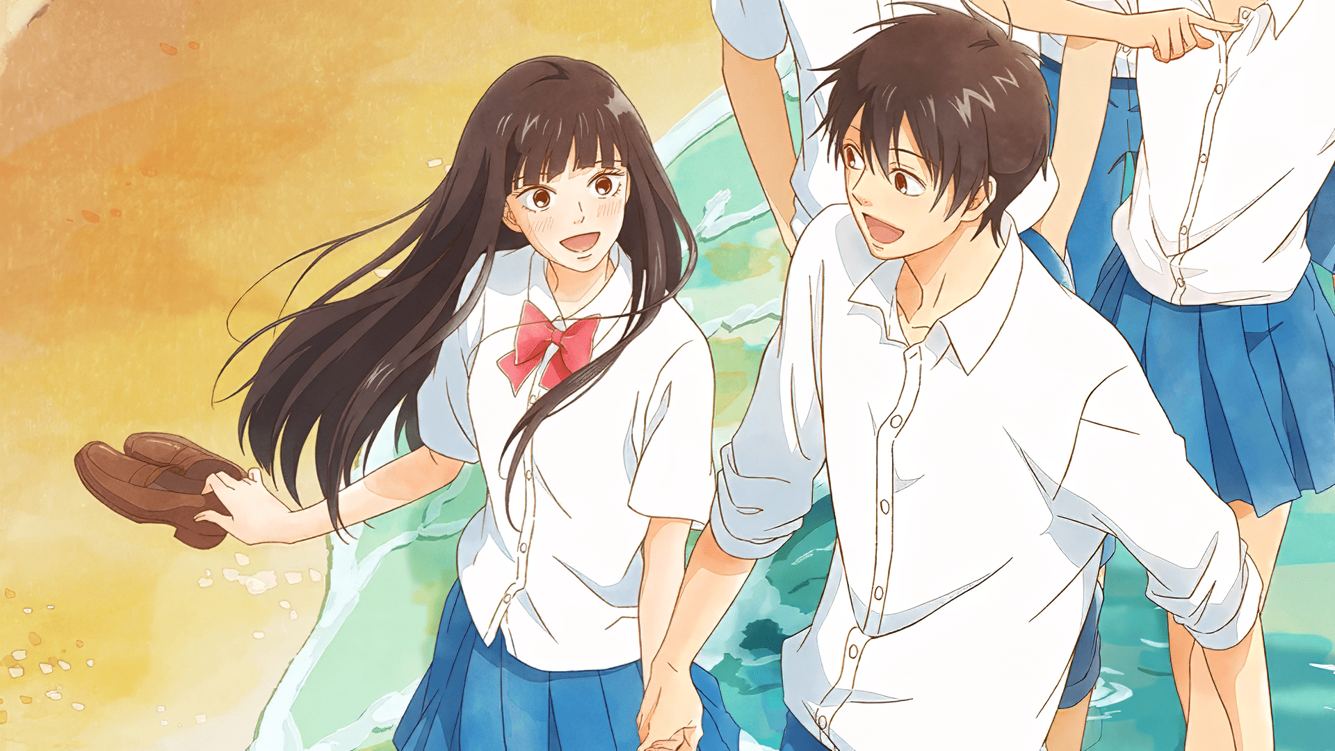 1920x1080 Kimi Ni Todoke: HD Wallpaper of Sawako & Shota's Heartwarming Momentx1080
