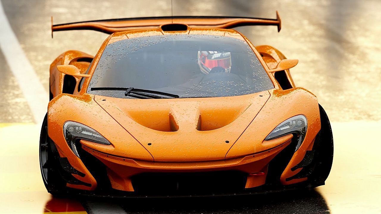 1280x720 Wallpaper mclaren p1 gtr, mclaren p mclaren, sports car, front view, racing hd, picture, image
