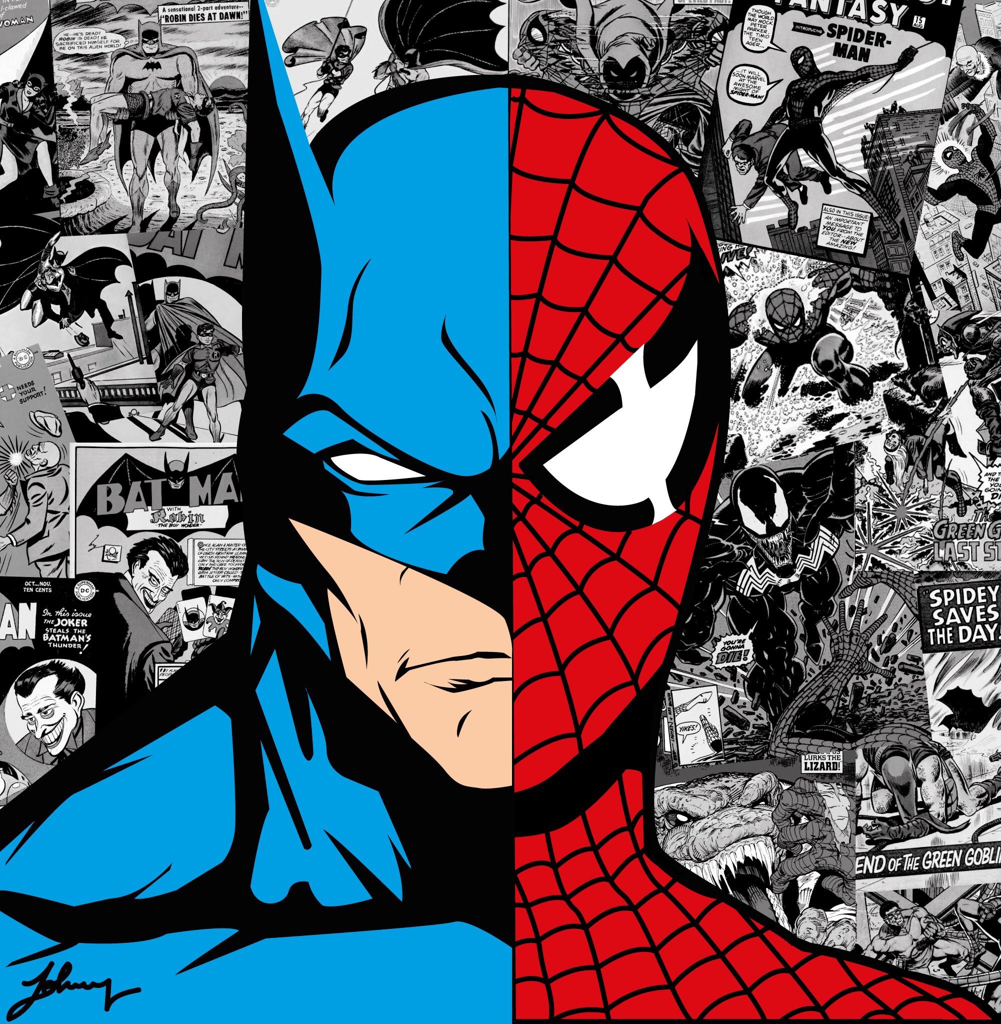 2002x2048 art I made of my two favorite superheroes