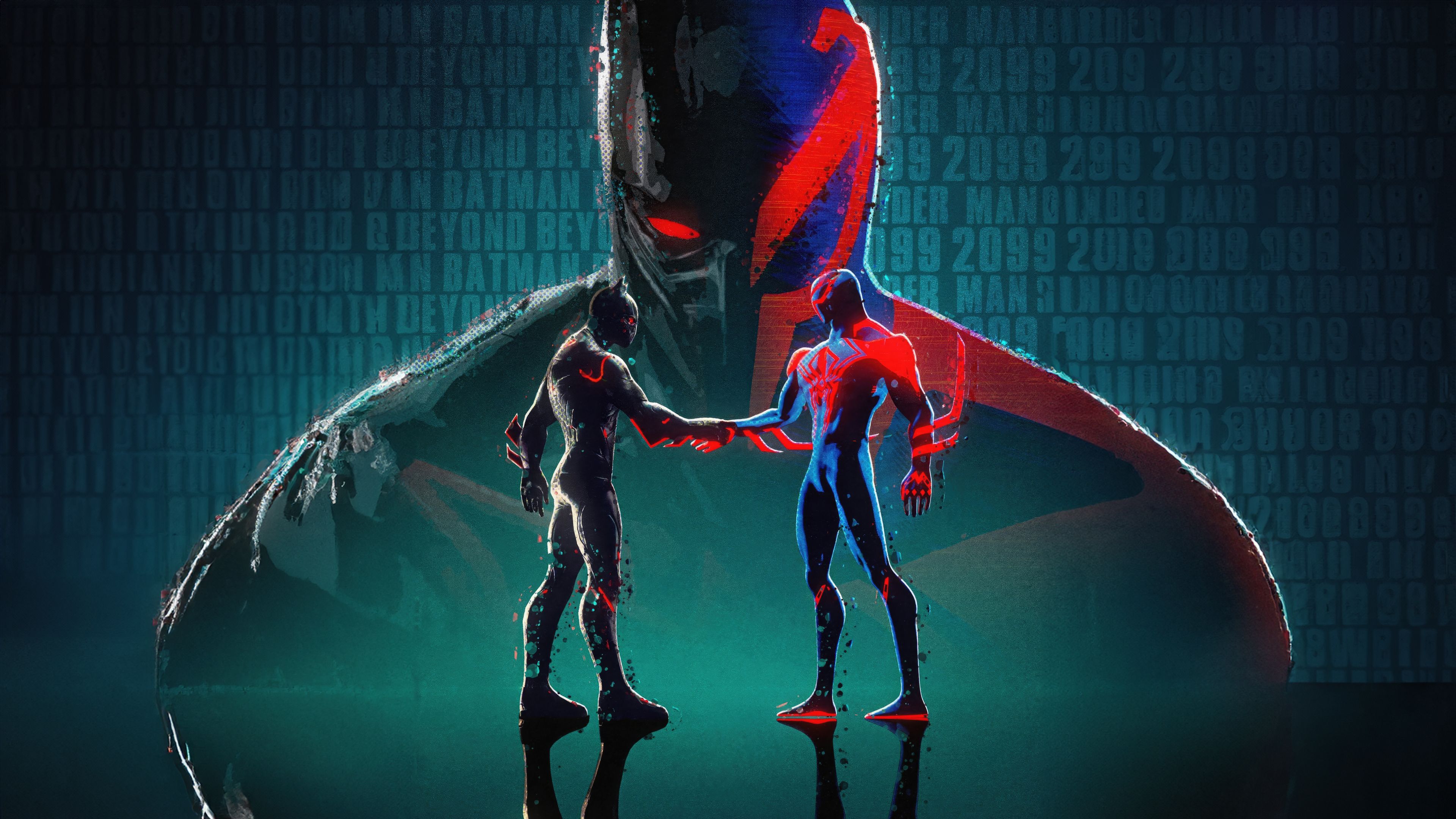 3840x2160 Batman Beyond And Spider Man 2099 Futuristic Justice Wallpaper, HD Superheroes Wallpaper, 4k Wallpaper, Image, Background, Photos and Picture