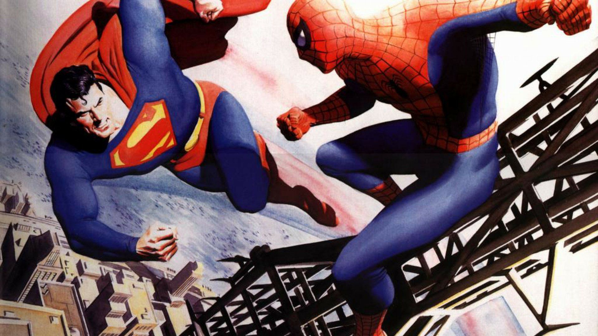 1920x1080 Epic Spider Man & Superman Comic Crossover HD Wallpaperx1080