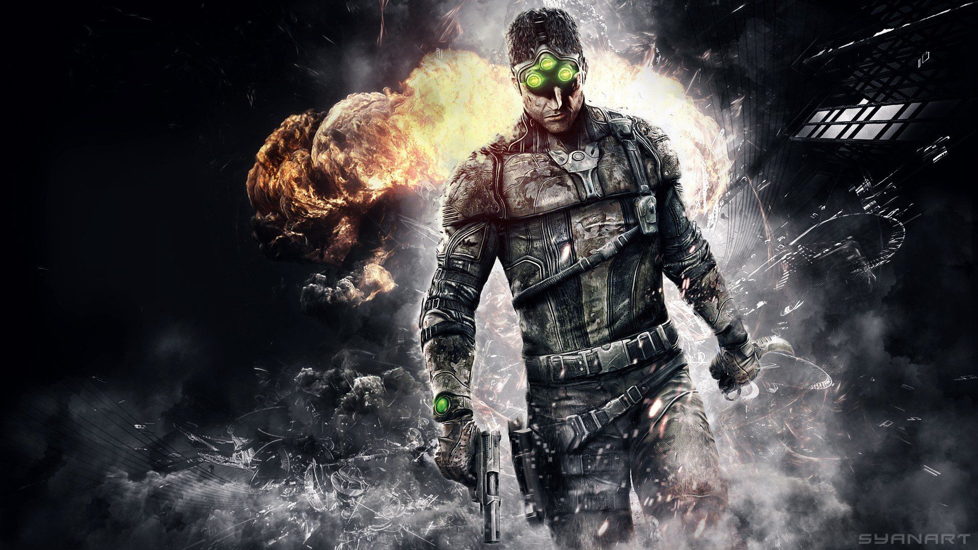 1920x1080 Sam Fisher in Action: Splinter Cell Blacklist HD Wallpaper