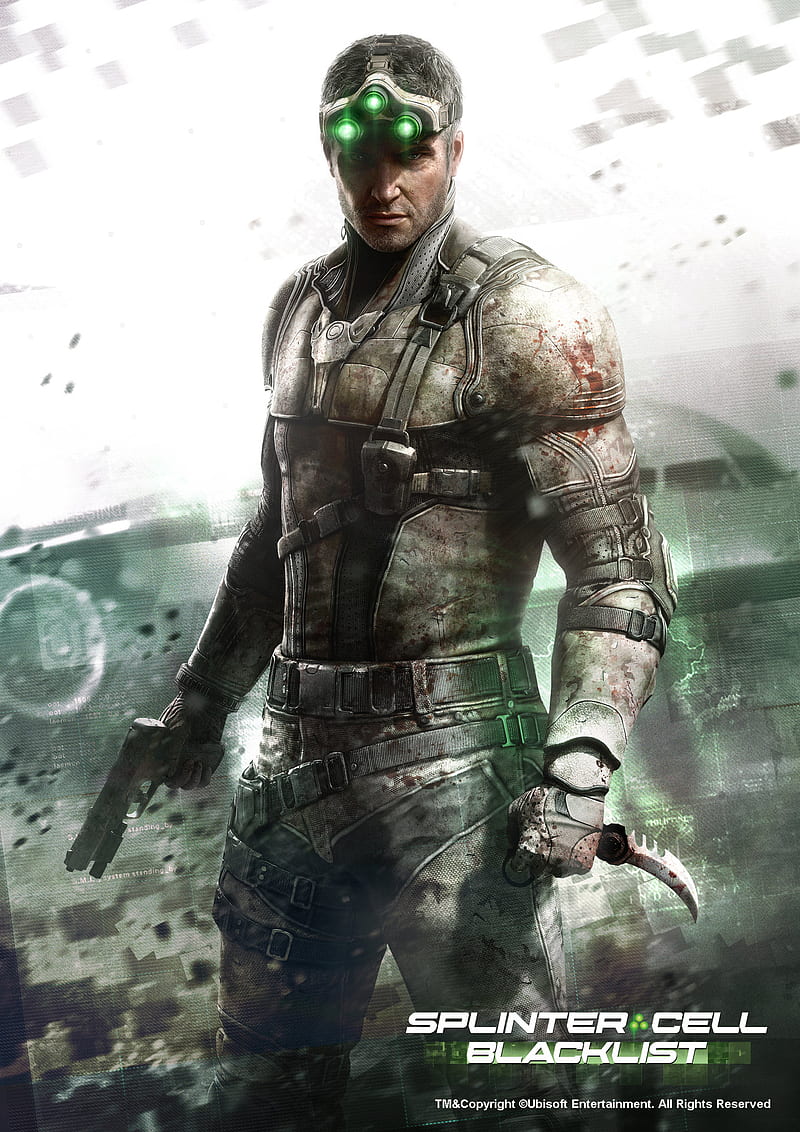 800x1132 Sam Fisher, Sam, Splinter Cell, concept art, video game art, green eyes, Tom Clancy's Splinter Cell: Blacklist, HD phone wallpaper