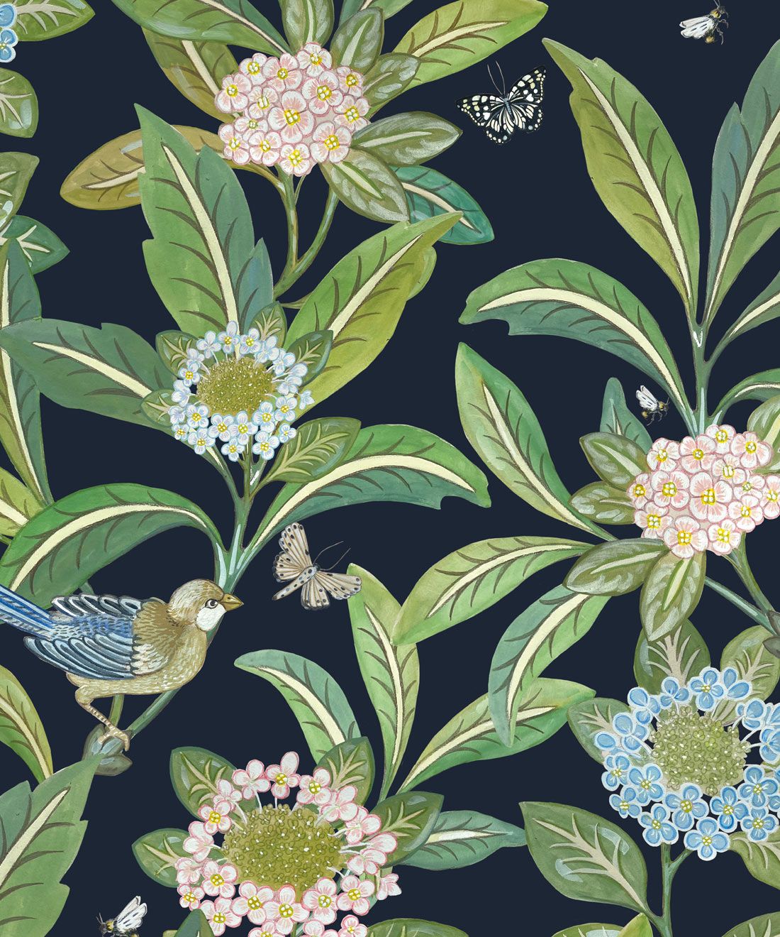 1100x1320 Sunny Garden Wallpaper Roll Set Bedroom Hallway Laundry Living Room Wallpaper Roll & King
