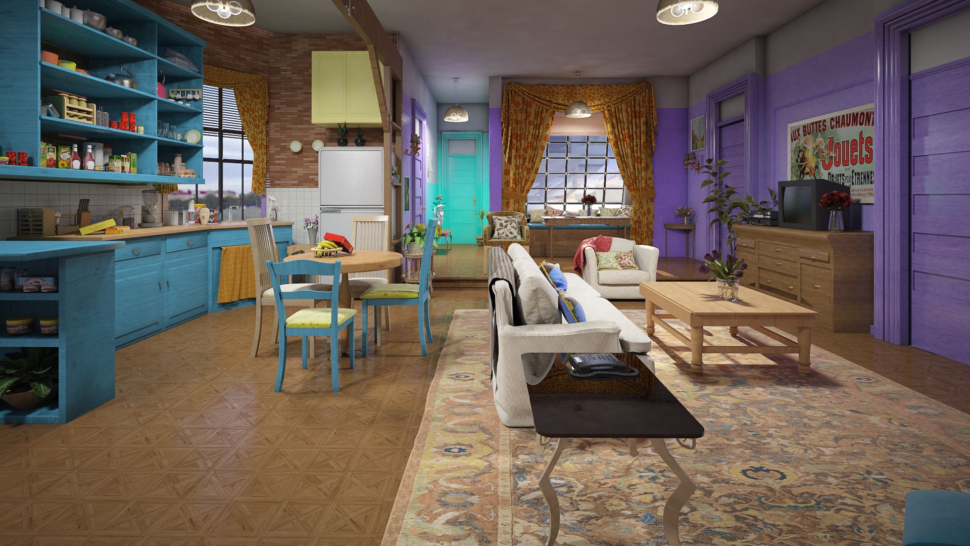 1920x1080 Monica's apartment from friends show (2). Image - Behance
