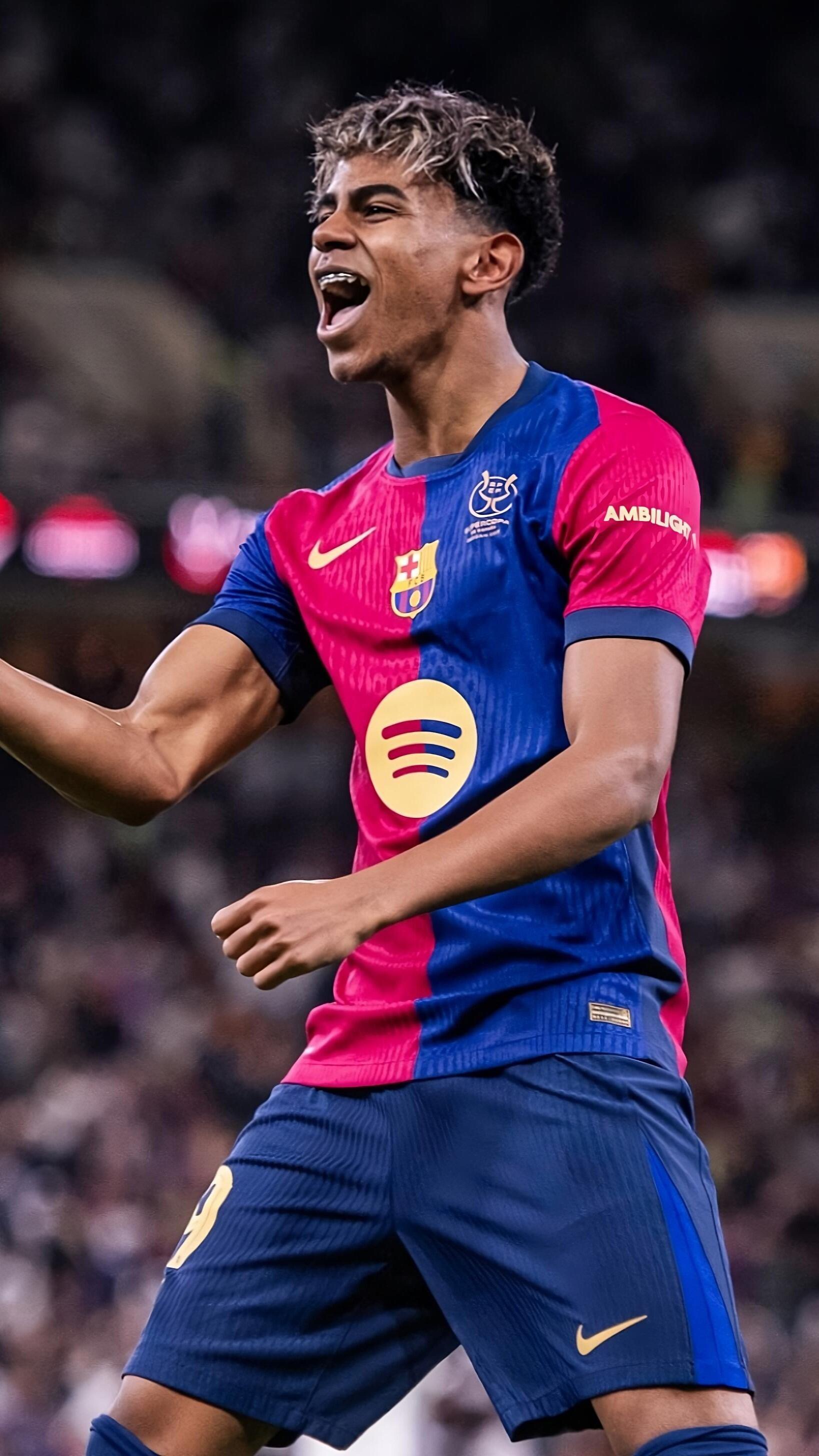 1638x2912 Lamine Yamal: FC Barcelona Phone Wallpaper for Soccer Fans