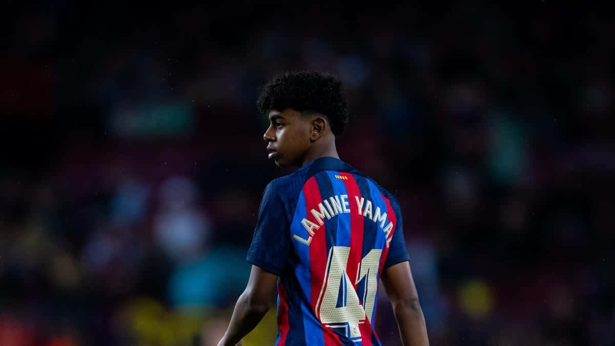 1200x675 Download Lamine Yamal F C Barcelona44 Jersey Wallpaper