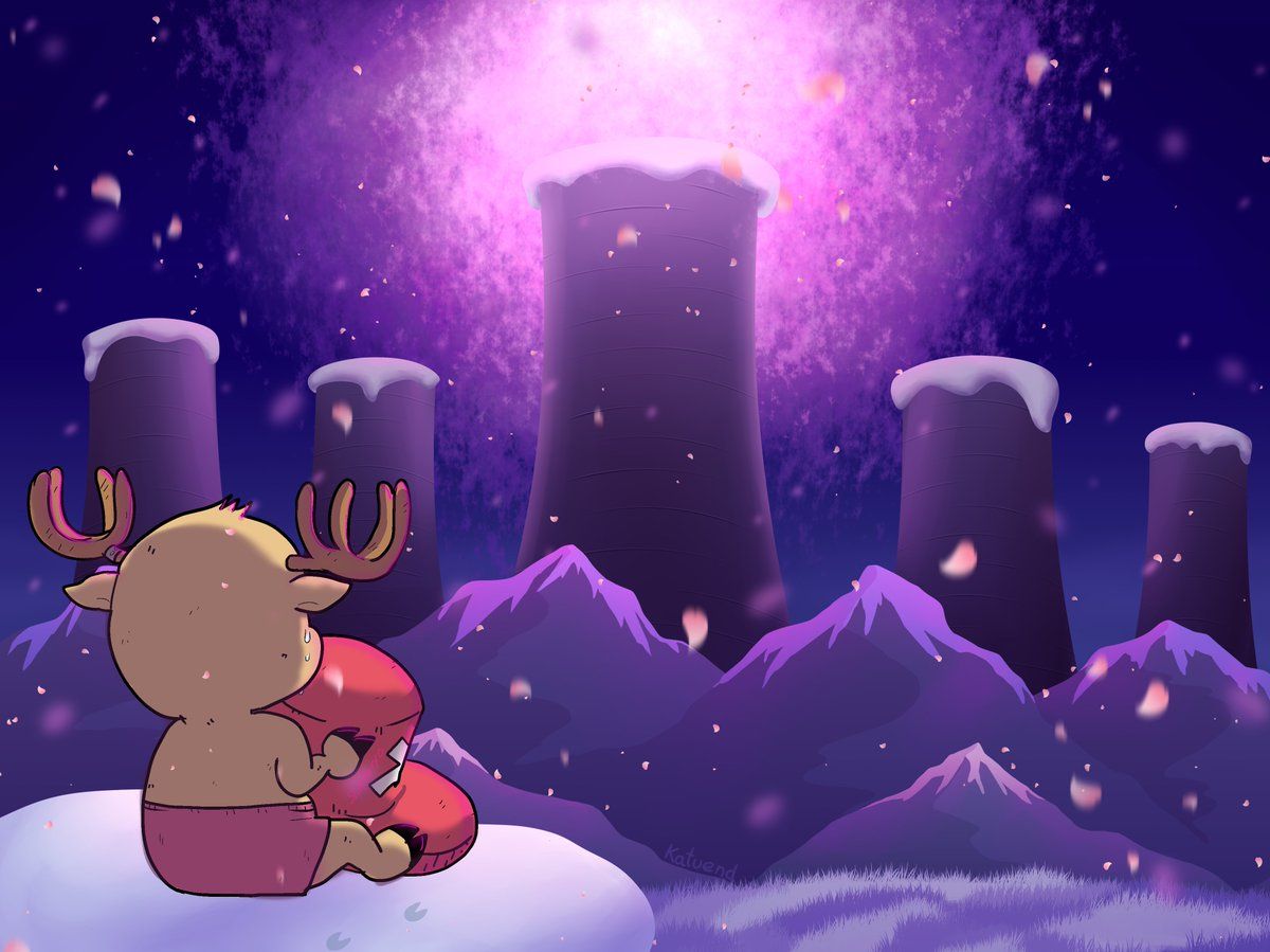 1200x899 A Collab With Tumblr User Shintaryo! Drum Island Sakura Kingdom And Choppers Arc Is Such A Pretty Scene. I Made The Background, Friend Made Chopper! #onepiece #chopper