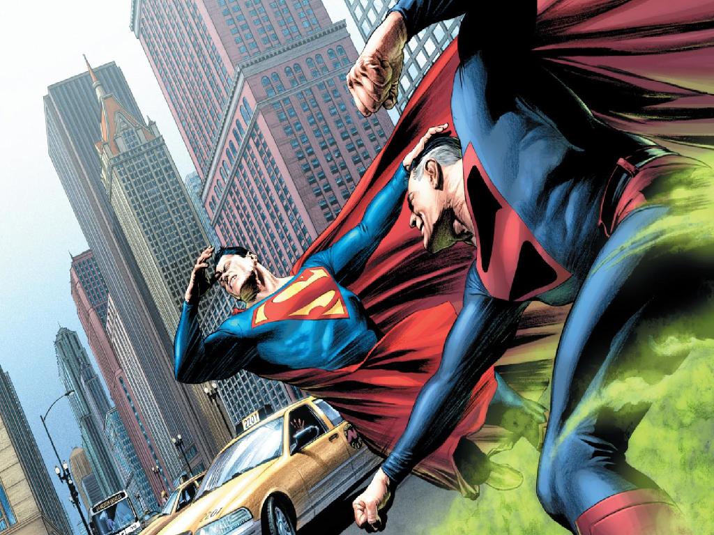 1024x768 Superman vs. KC Superman wallpaper Art Community GALLERY OF COMIC ART
