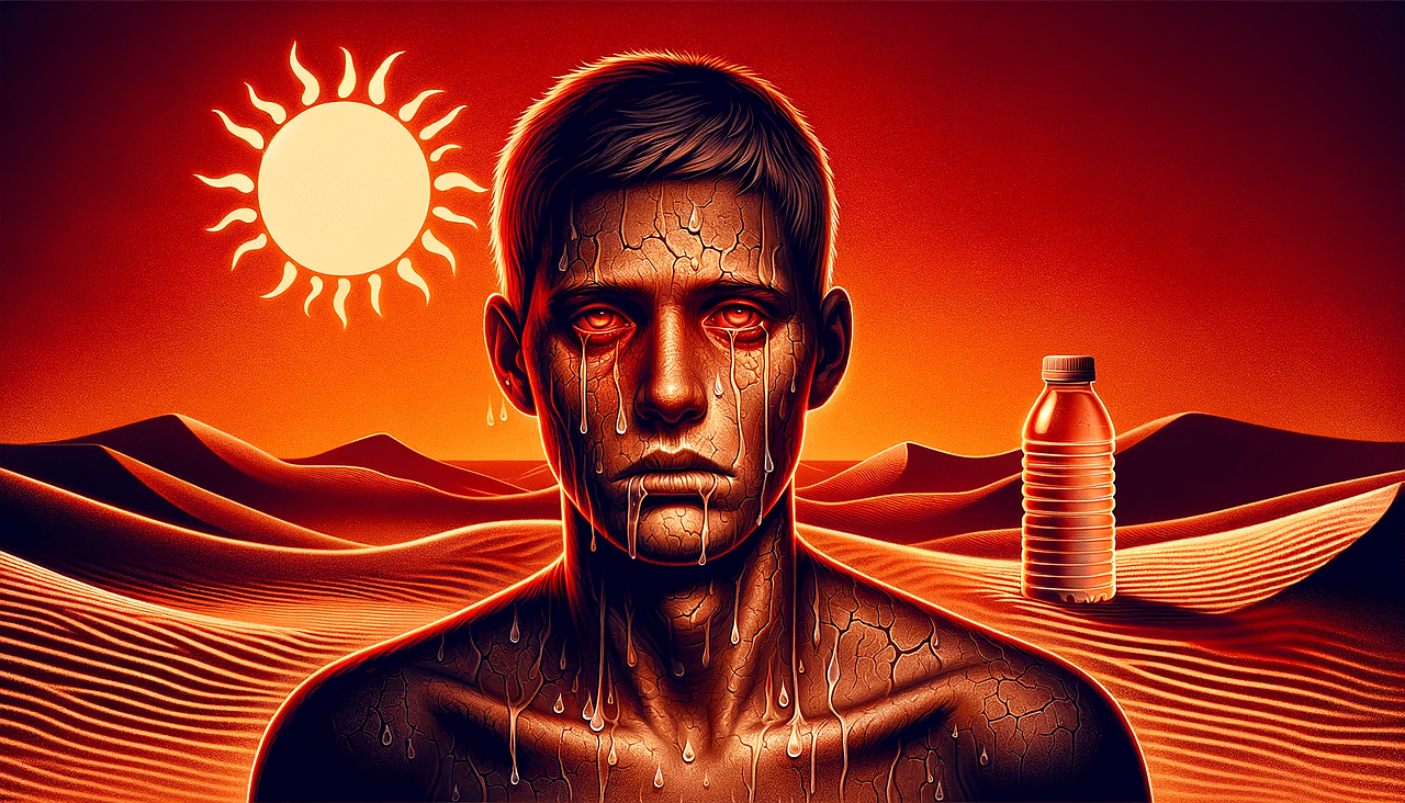 1280x732 Download Thirst Sun Dehydration. Royalty Free Stock Illustration Image