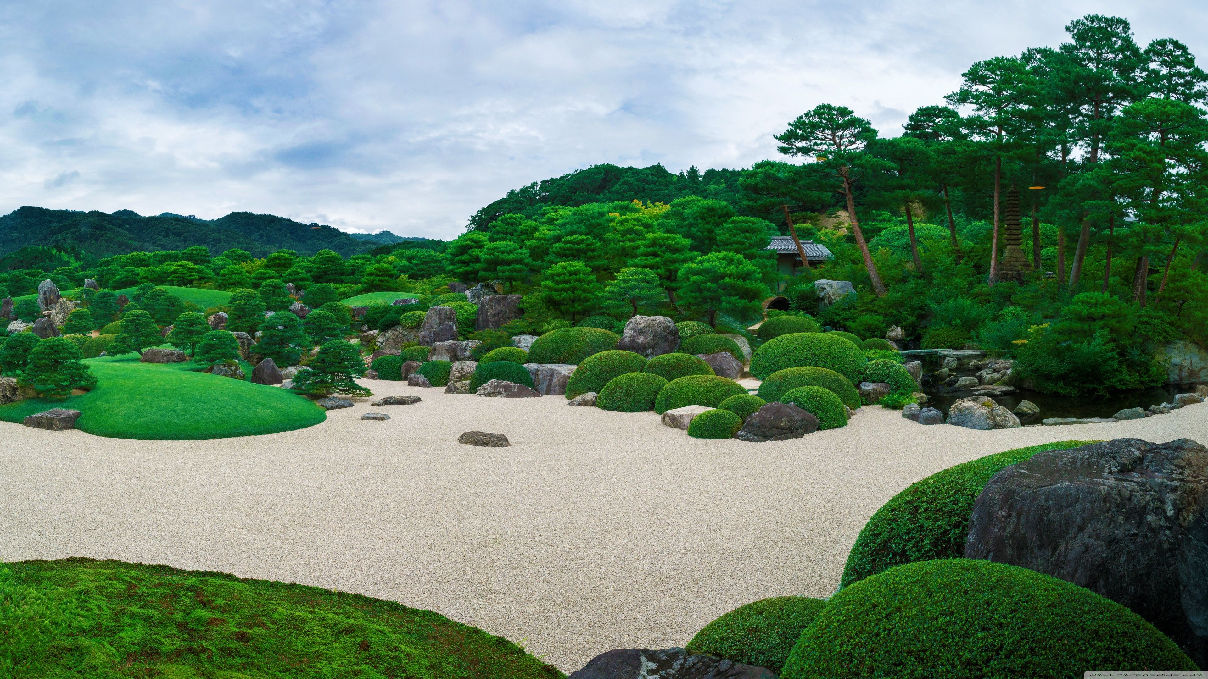 3840x2160 Adachi Museum Of Art, Japanese Garden, Zen Garden, Harmony Landscape 4K UHD Wallpaper for UltraHD Desktop and TV : Widescreen and UltraWide Display : Dual Monitor