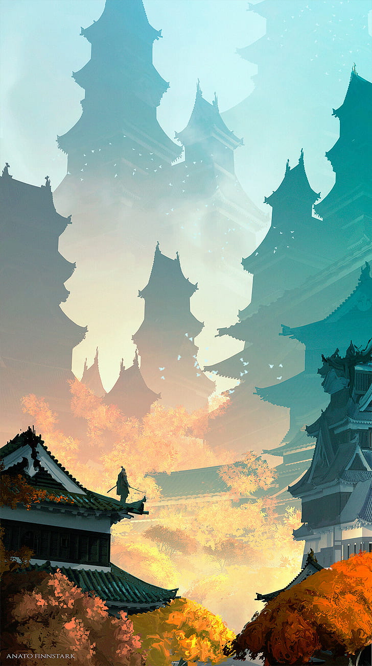 728x1305 Japanese art 1080P, 2K, 4K, 5K HD wallpaper free download