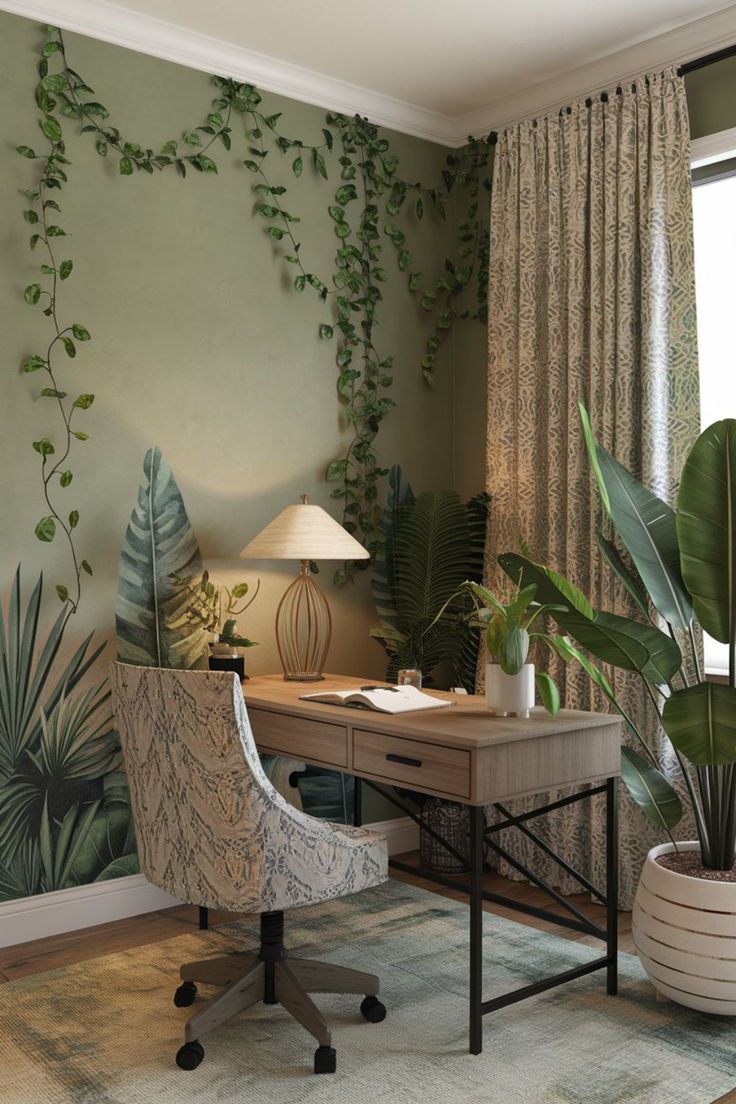 736x1104 What Are Some Examples Of Jungle Themed Office Setups?