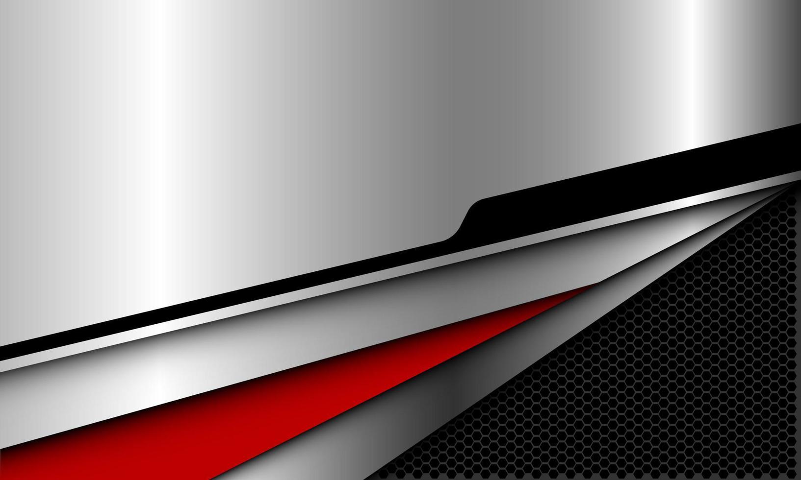 1633x980 Abstract silver red black grey hexagon mesh overlap geometric design modern futuristic technology background vector