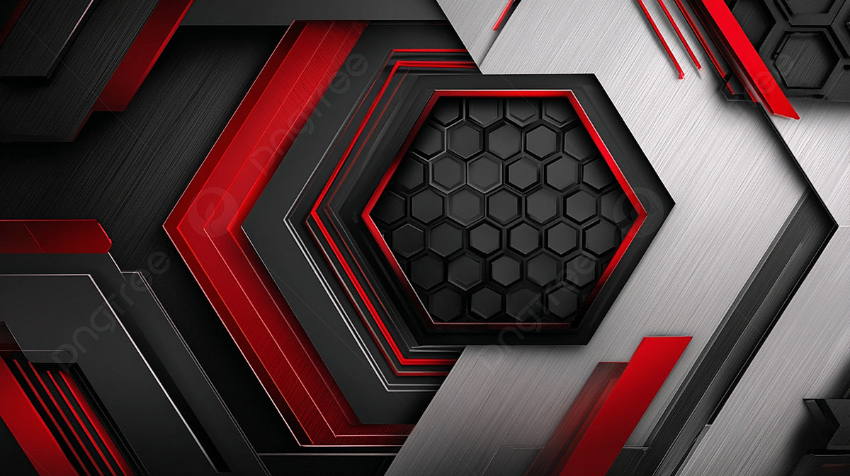 1200x673 Abstract Red Silver Cyber Grey Metallic Geometric Gold Light On Black Hexagon Mesh Design Modern Technology Futuristic Background Vector Illustration, Abstract, Backdrop, Background Background Image And Wallpaper for Free Download