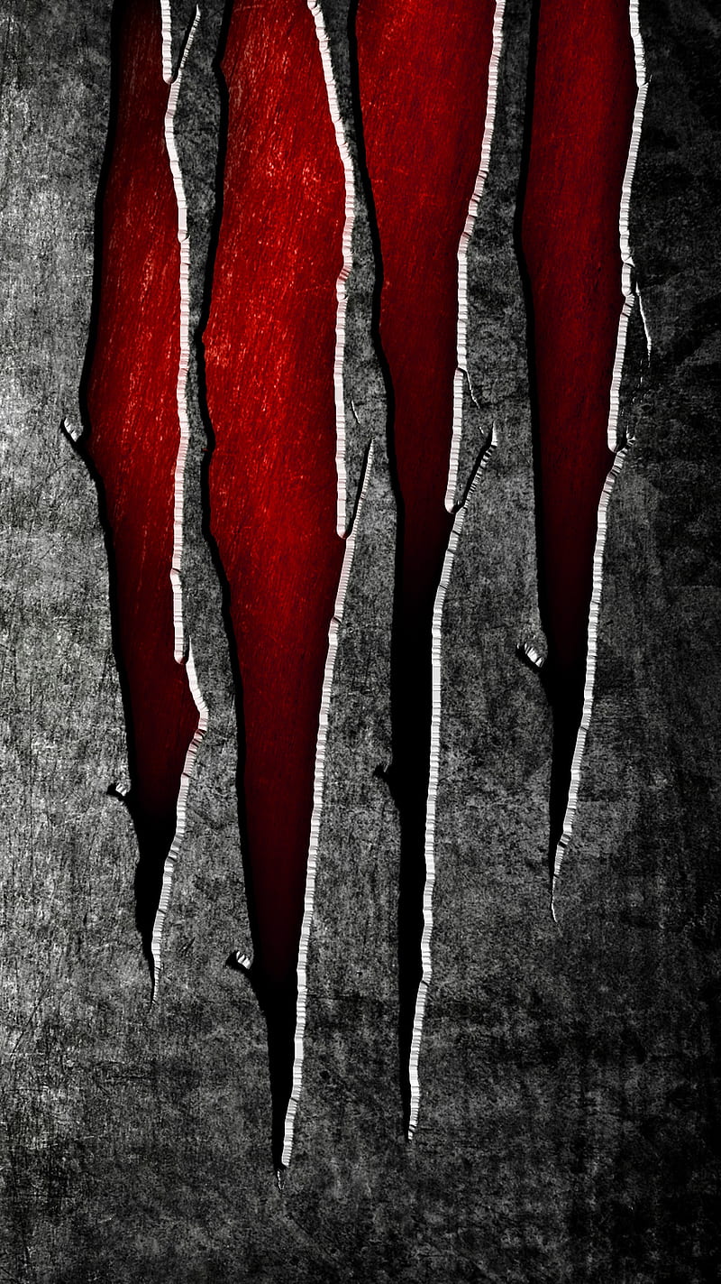 800x1423 Metal, abstract, edge, metallic, phone, red, redsilver, scratch, wall, HD phone wallpaper