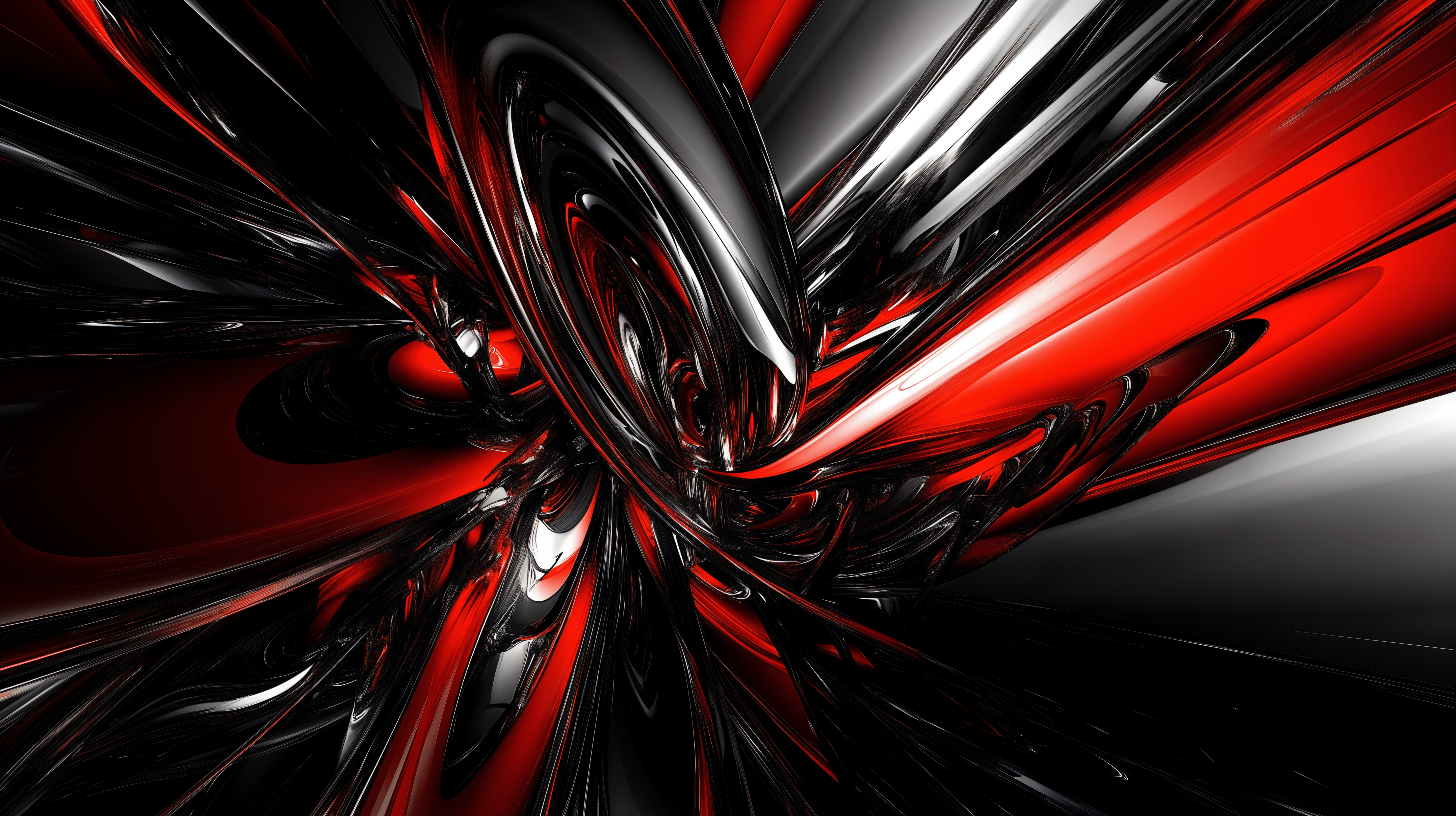 5824x3264 Dynamic Red and Black Abstract Ultra HD Wallpaper