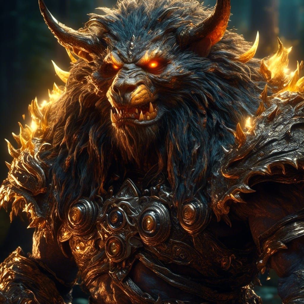 1024x1024 Bugbear Battlemage Spellblade Portrait in Hyperre