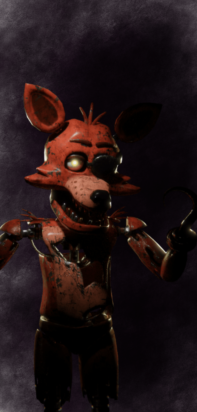 640x1338 Foxy wallpaper. Model is from fnaf ar