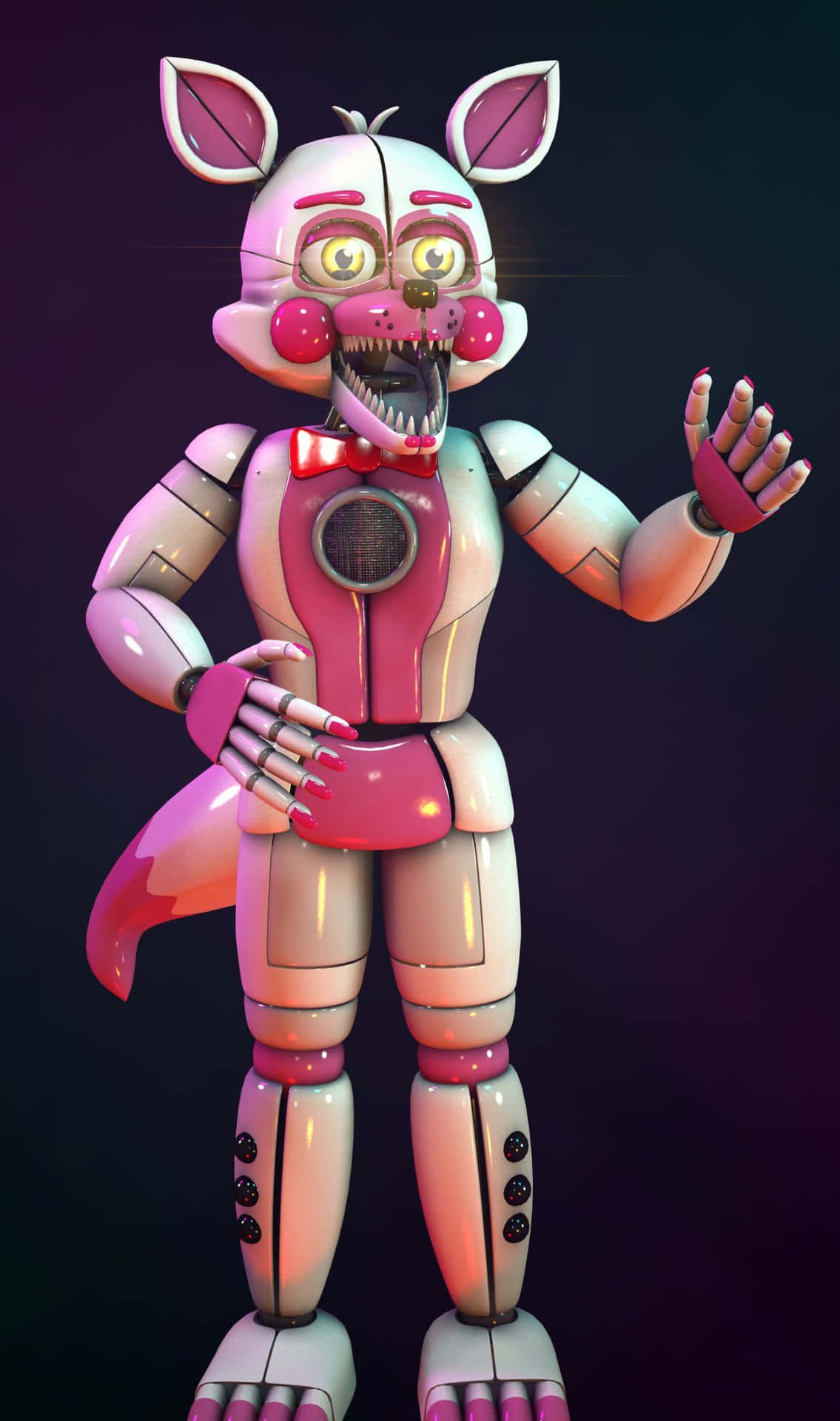 1135x1920 Download Funtime Foxy Star of the Stage Wallpaper