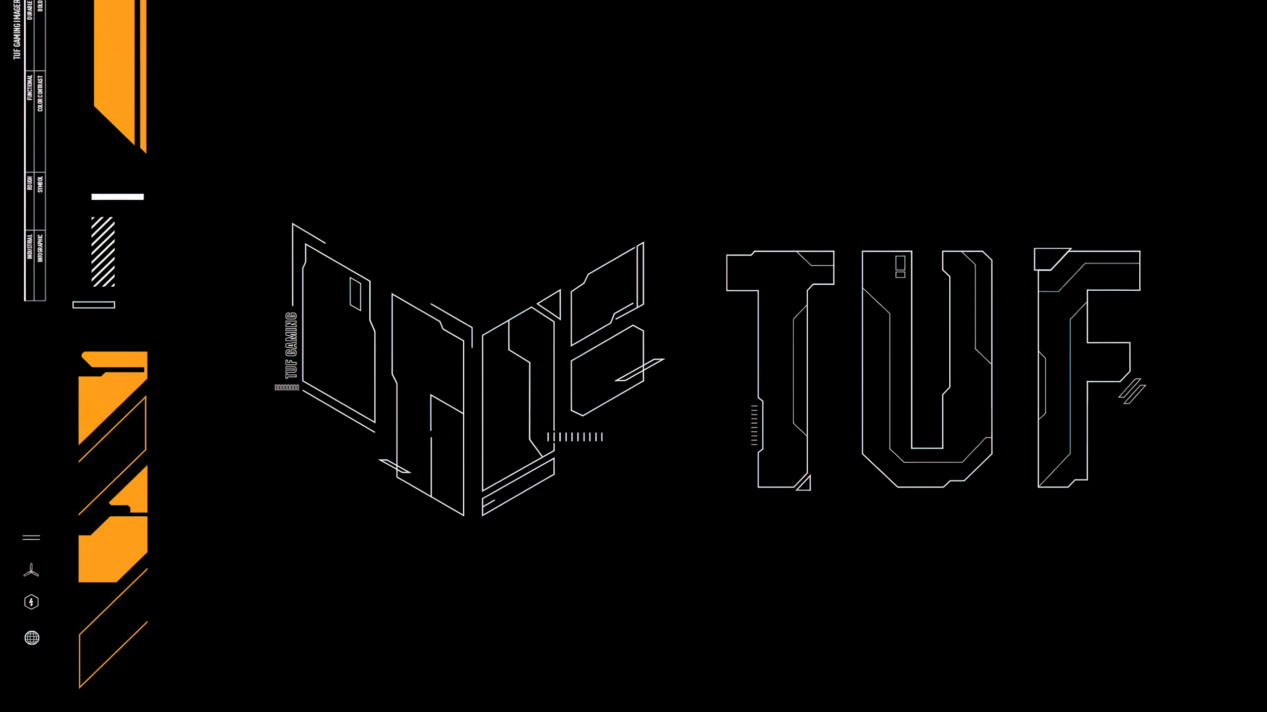 2560x1440 ASUS TUF Gaming Wallpaper 4K, AMOLED, Black background