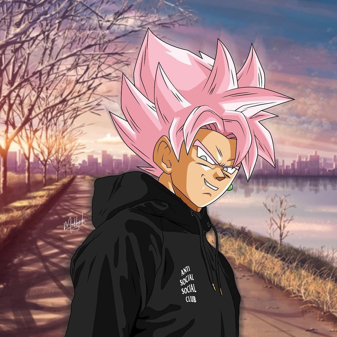 1080x1080 Black Goku Drip Wallpaper