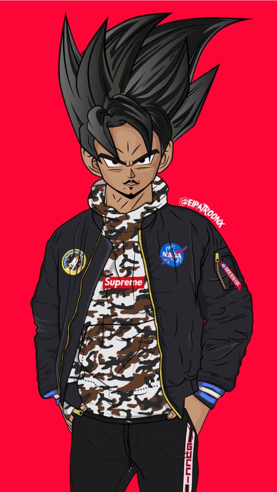 938x1668 Goku Black Drip Wallpaper