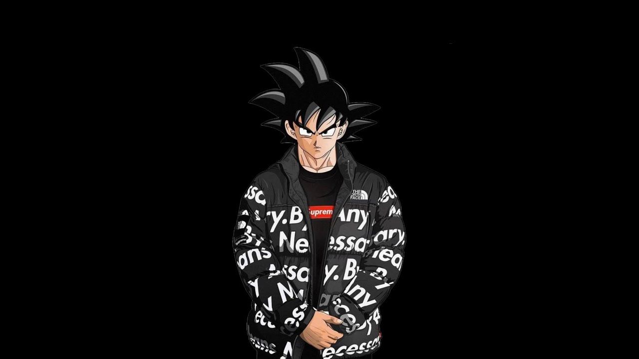 1280x720 Black Goku Drip Wallpaper