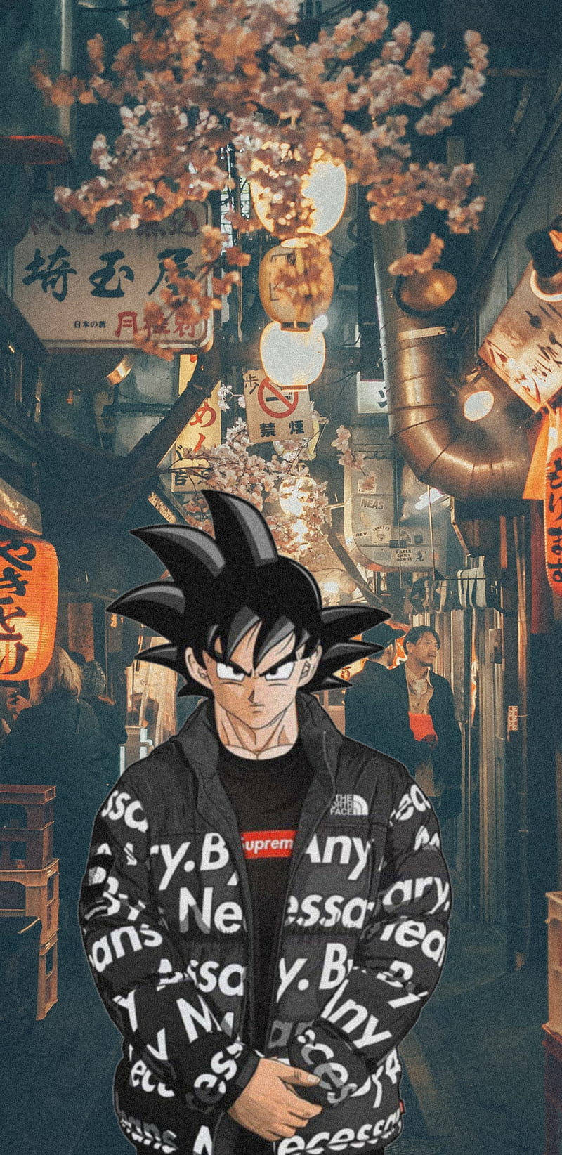 800x1644 HD drip goku wallpaper