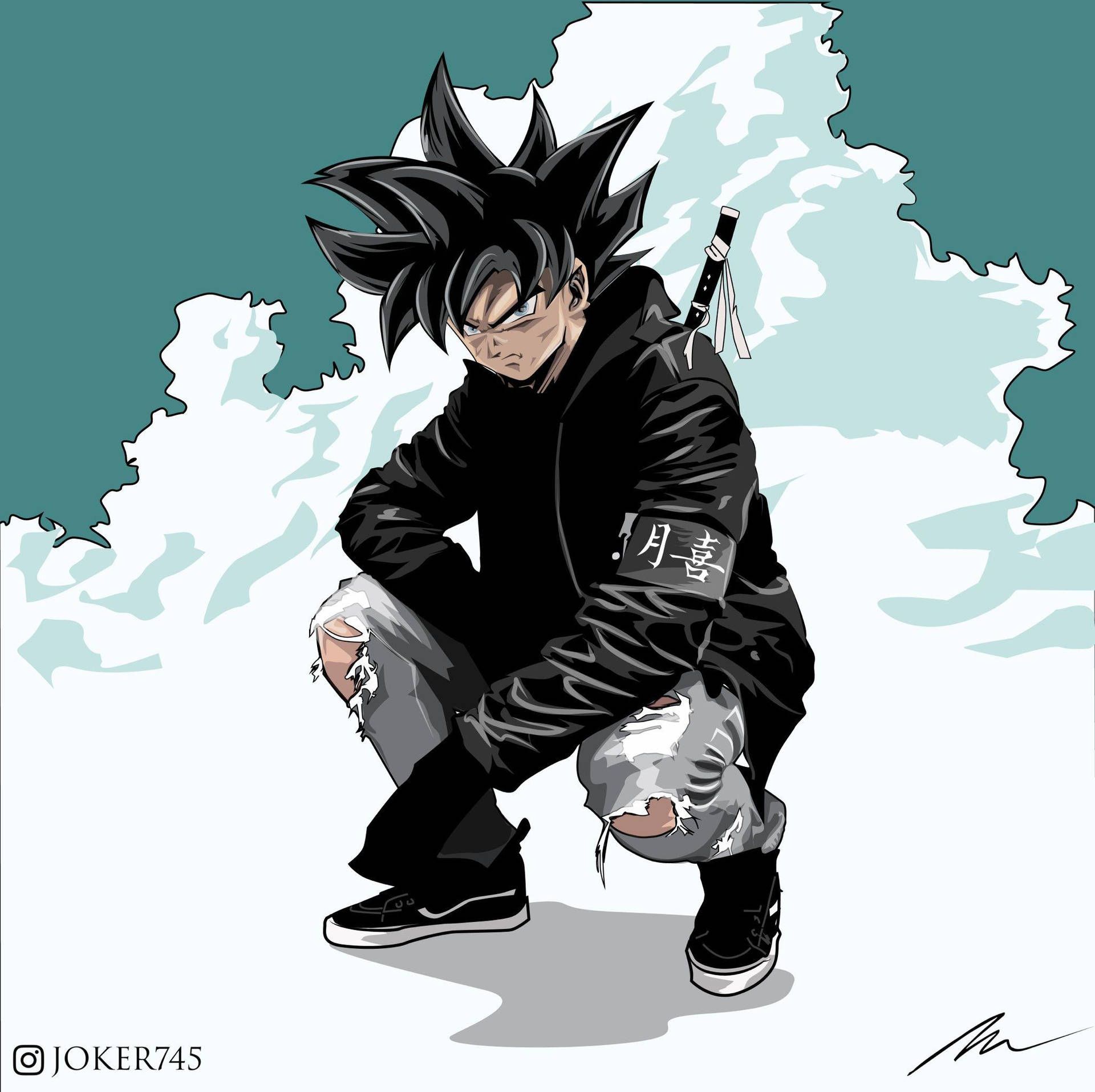 1920x1914 Goku Swag Wallpaper