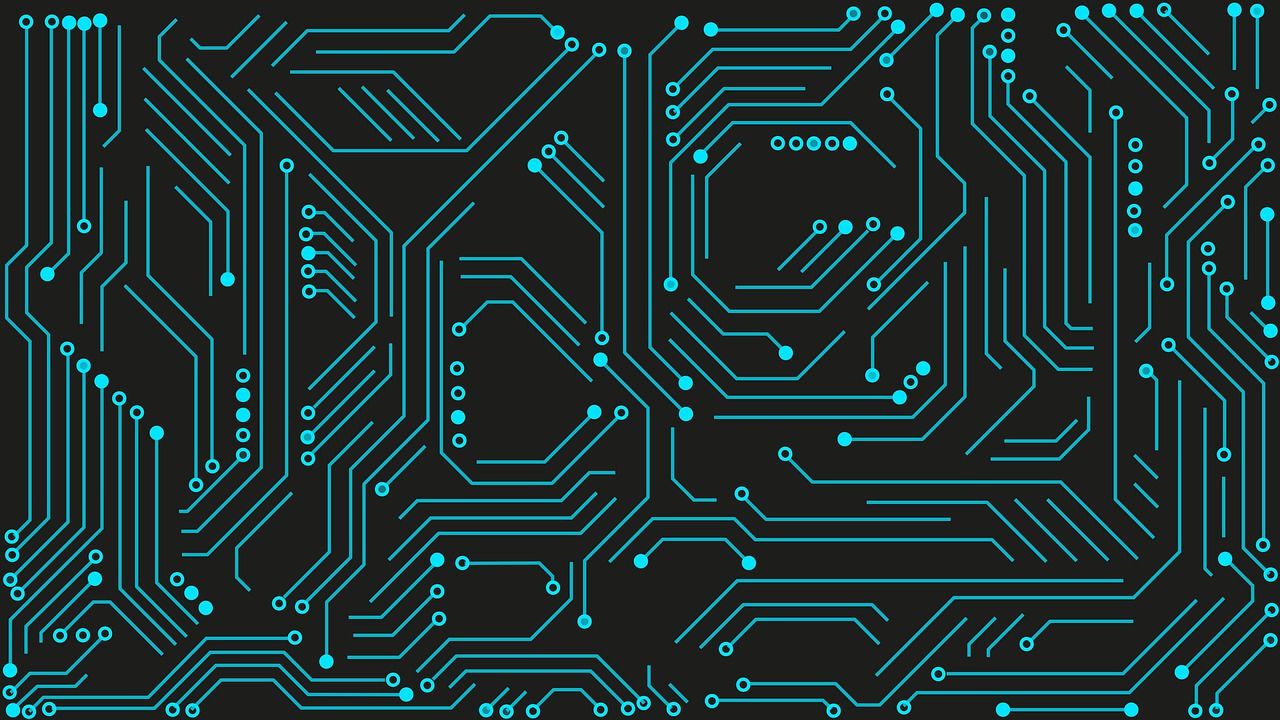 1280x720 Download Circuit Board Pattern Background. Royalty Free Stock Illustration Image
