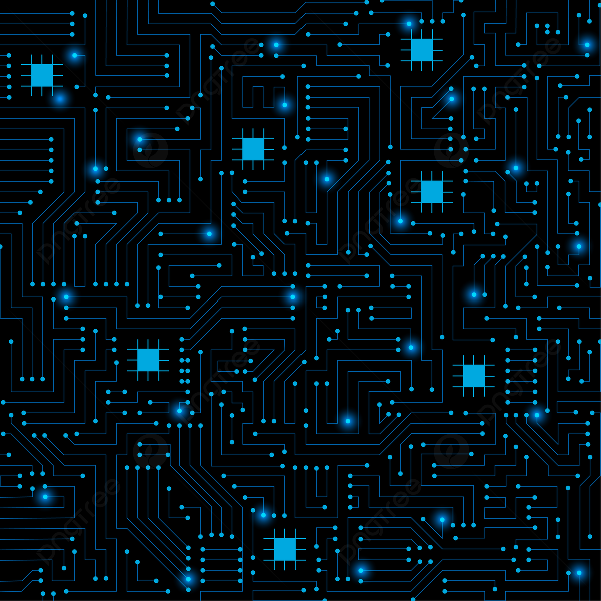 1200x1200 Circuit Board Pattern Isolated On Black Background, Data, Connectivity, Connection Background Image And Wallpaper for Free Download