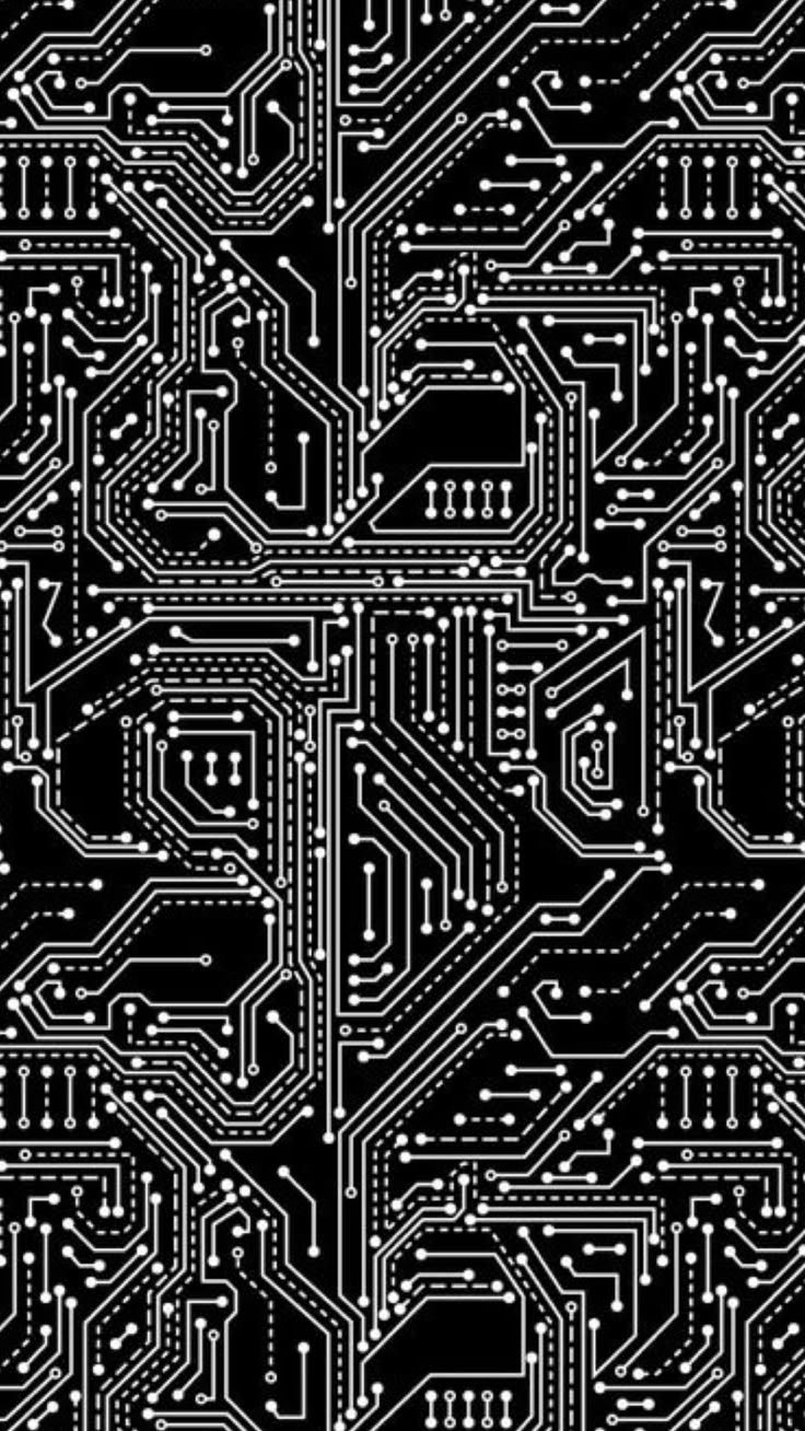 736x1308 Black and White Electronic Circuit Board Pattern. Black and white circuit board pattern, Diy tech
