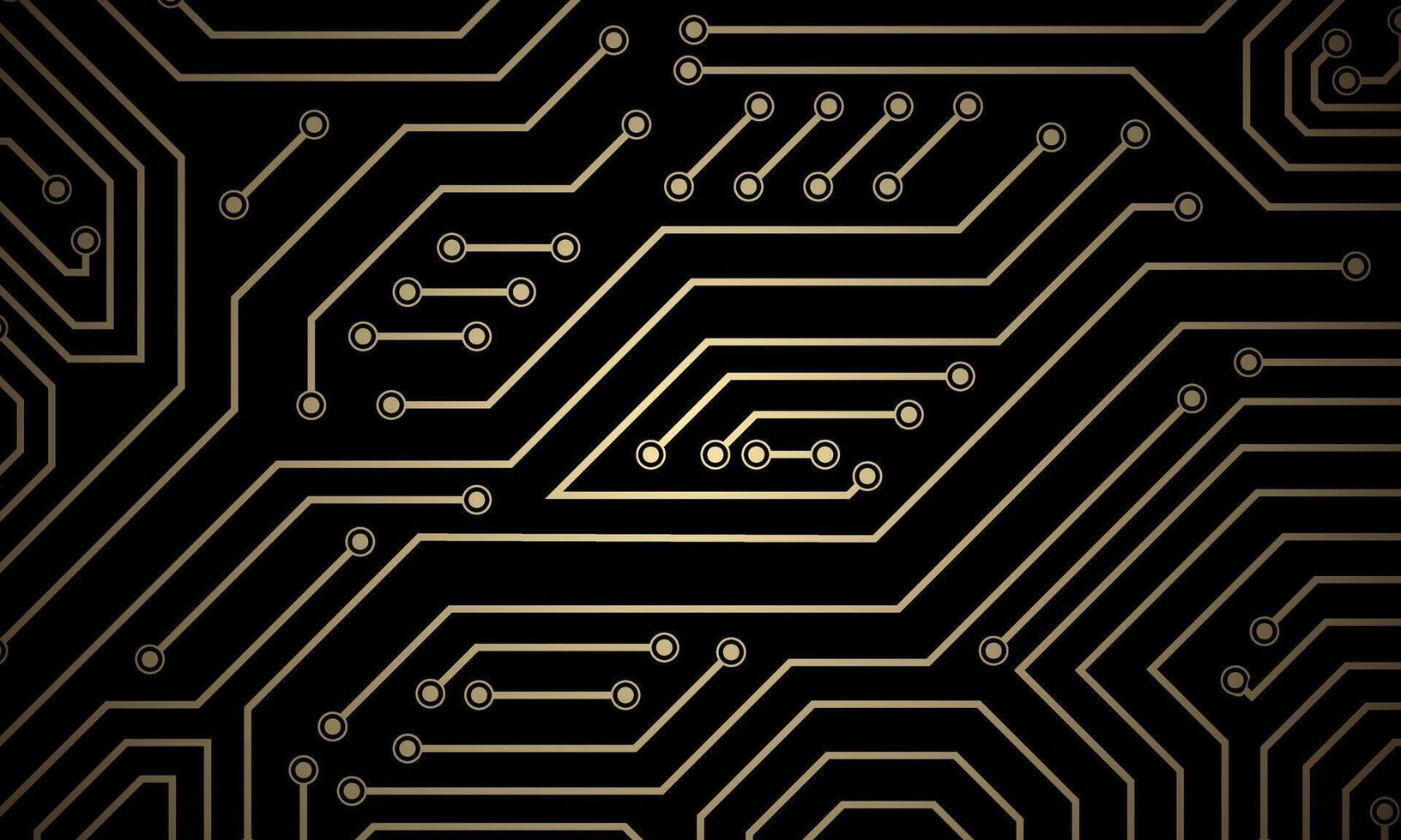 1633x980 luxurious gold circuit board pattern with dark modern digital technology background