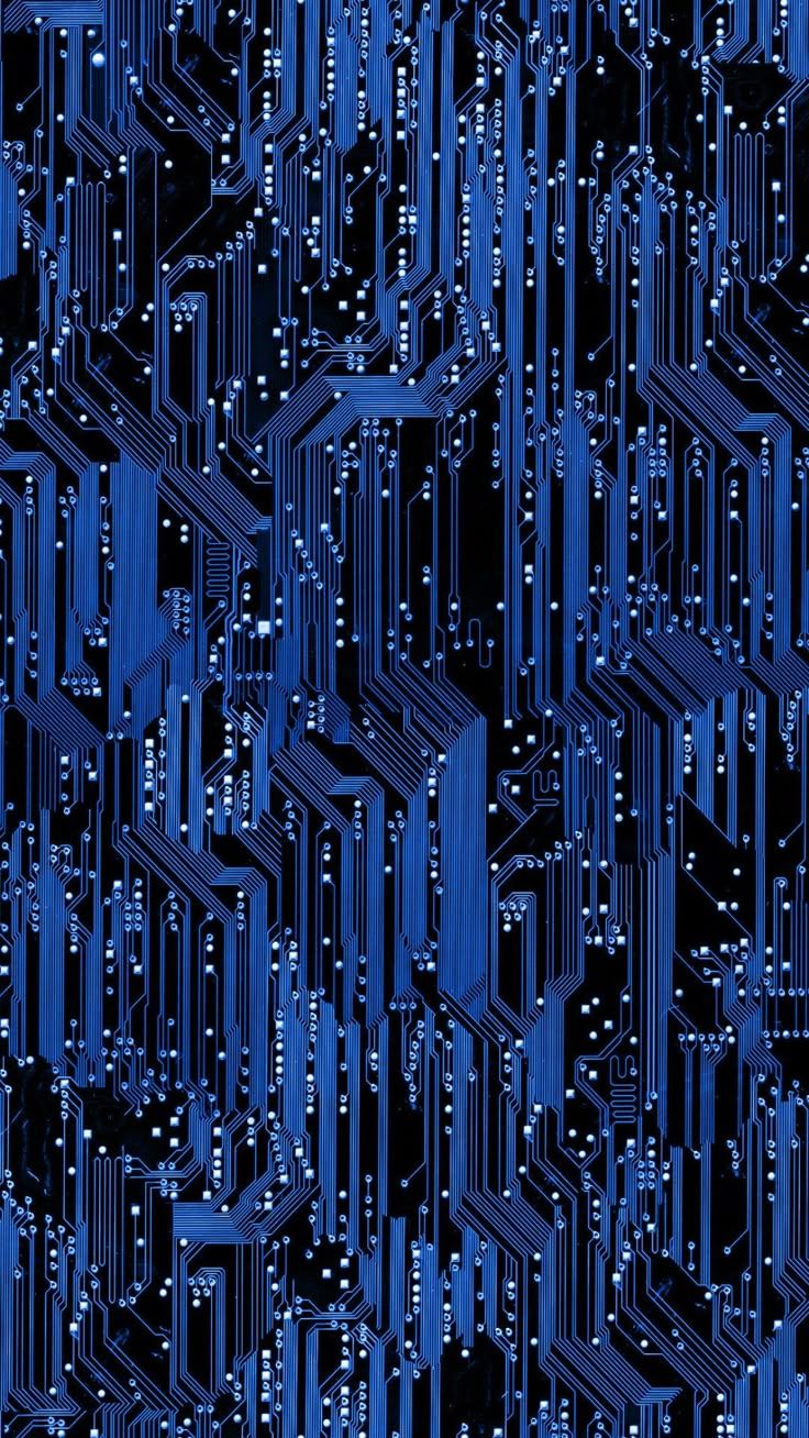736x1308 Abstract Blue and Black Technology Wallpaper. Dark blue circuit pattern, Blue pcb design, Blue circuit