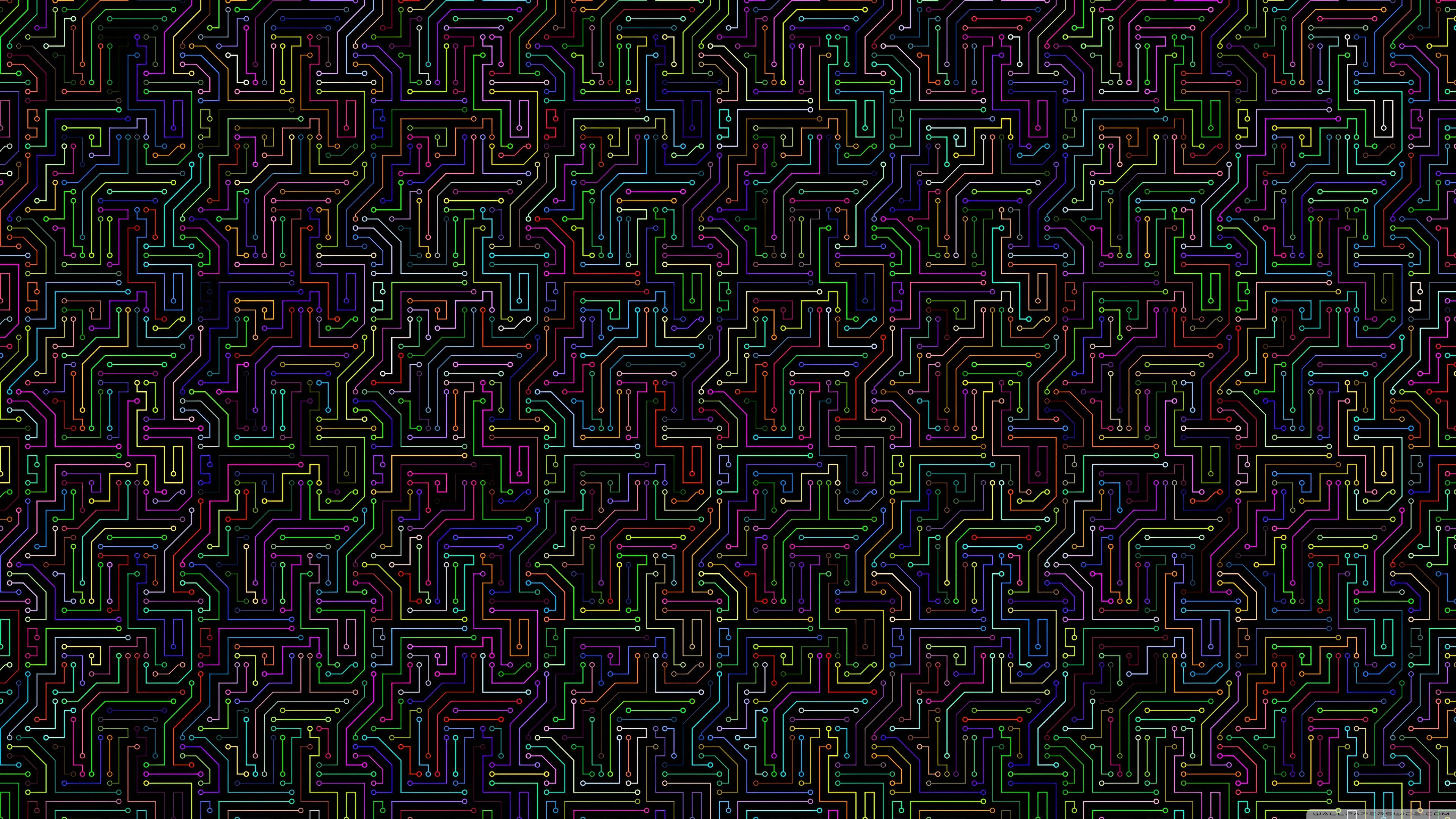 3840x2160 Printed Circuit Board, PCB, Colorful, Pattern, Design, Background 4K UHD Wallpaper for UltraHD Desktop and TV : Widescreen and UltraWide Display : Dual Monitor : Smartphone and Tablet Devices