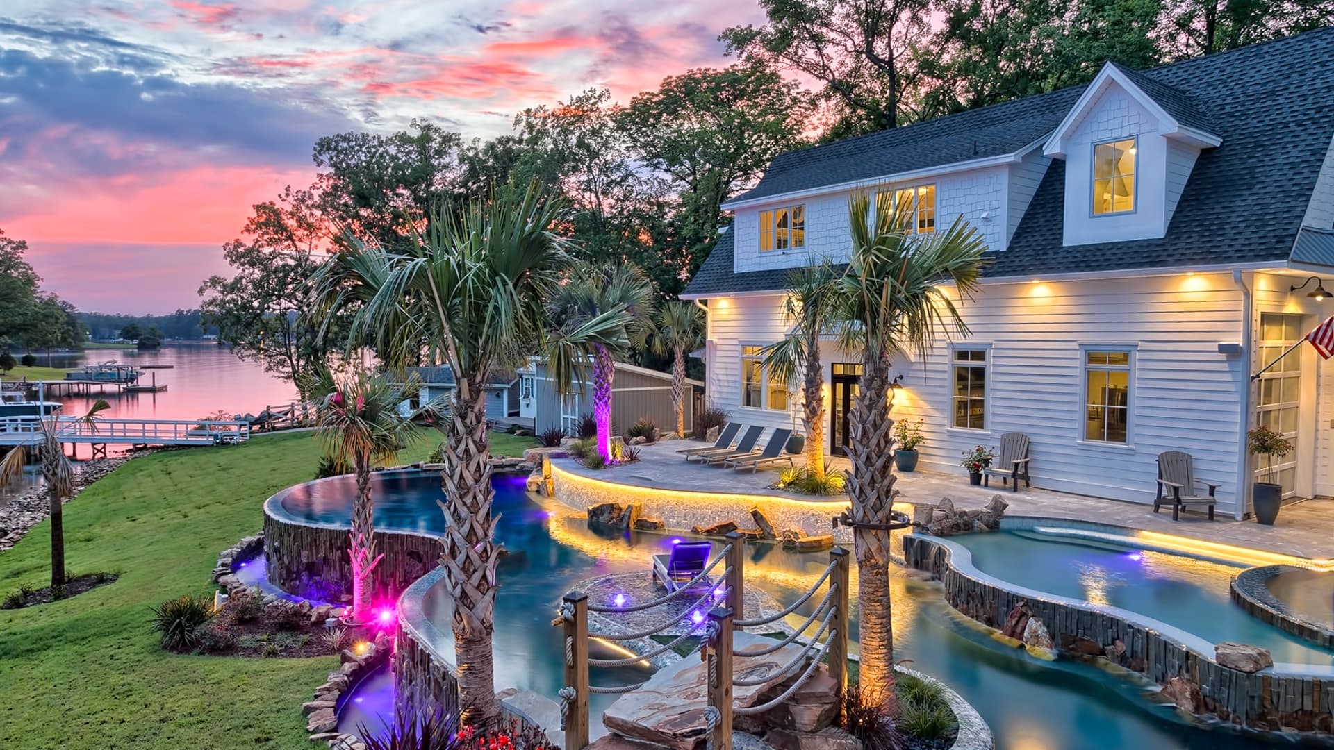 1920x1080 House With a Lazy River and a Hot Tub With a Waterfall Selling in South Carolina