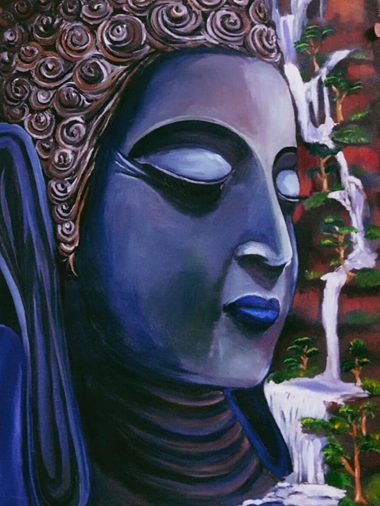 1500x2000 Dr. B. R. Ambedkar With Gautam Buddha. Oil On Canvas. By Devidas Bagade. Exotic India Art