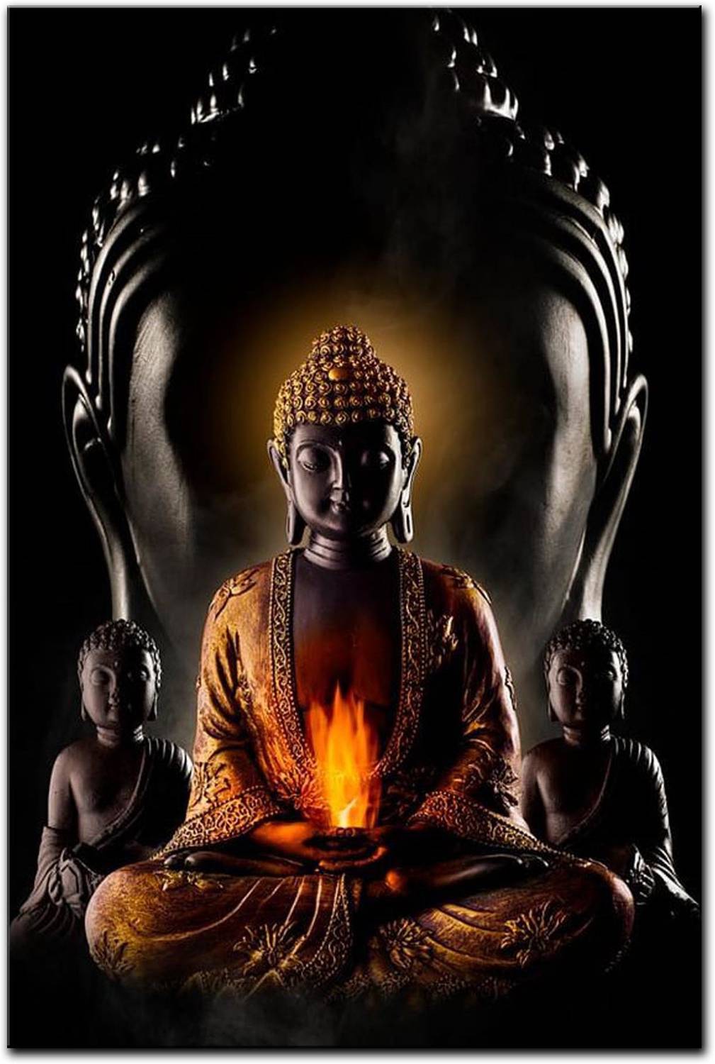1009x1500 Buddha Wallpaper Fully WaterProof Vinyl Sticker Poster For Living Room, Bedroom, Office, Kids Room, Hall (24X18) Fine Art Print Posters In India Art, Film, Design, Movie, Music, Nature And Educational Paintings Wallpaper At