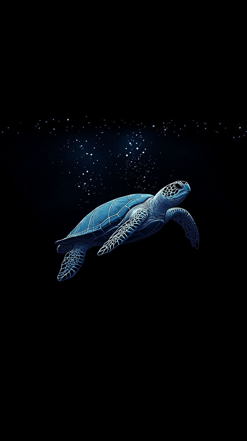 816x1456 Turtle Time: 80 Turtle Wallpaper For Your Phone Sketch & Doodle Club