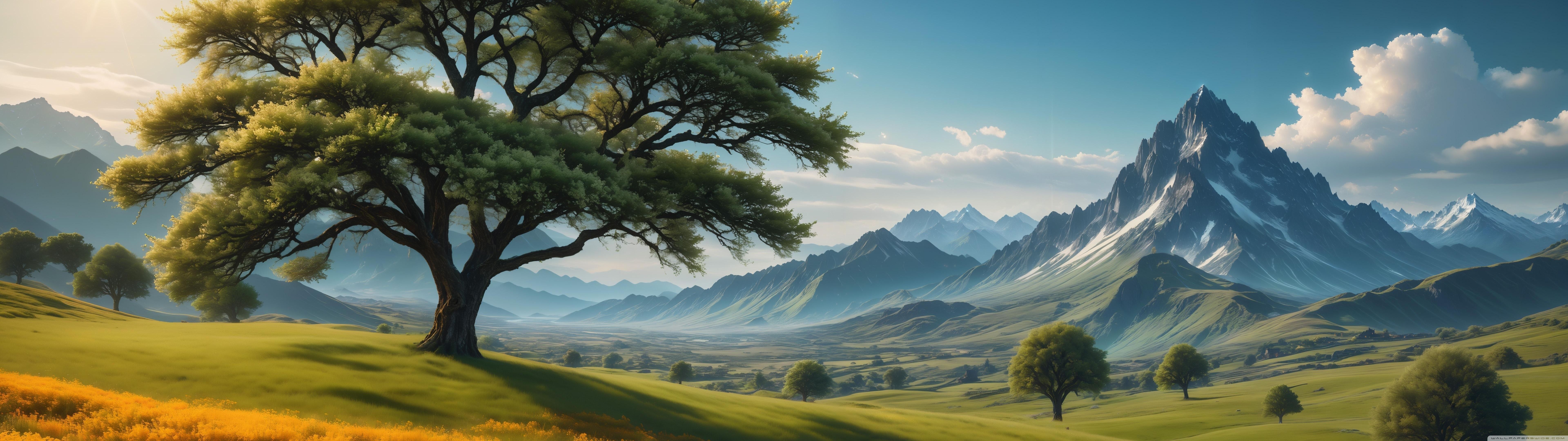 7680x2160 Digital Art Landscape 4K UHD Wallpaper for UltraHD Desktop and TV : Widescreen and UltraWide Display : Dual Monitor