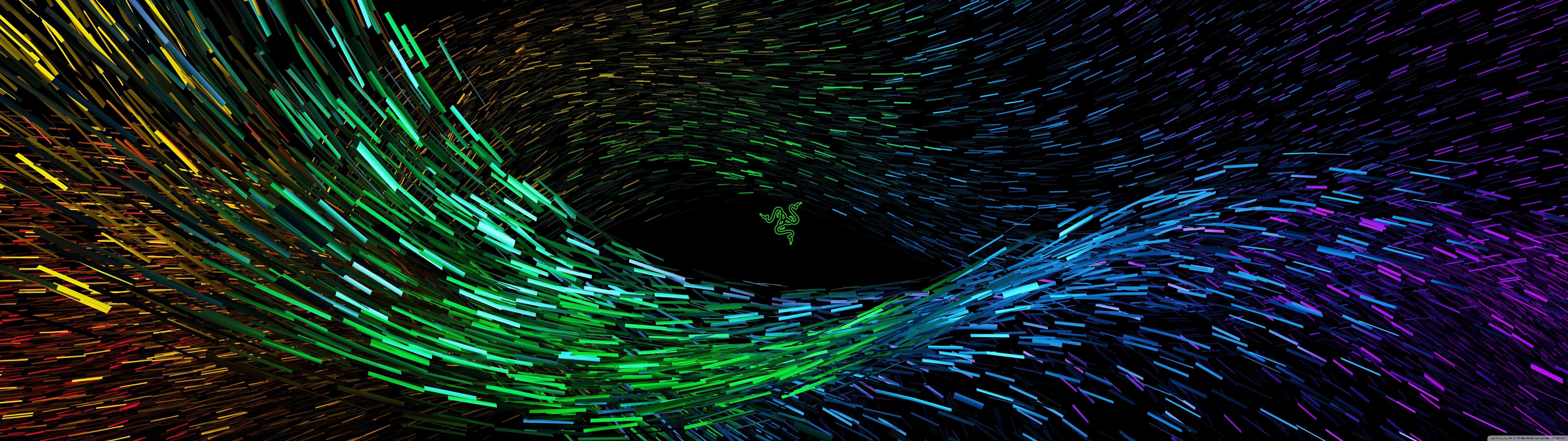 7680x2160 Razer Dual Monitor Wallpaper