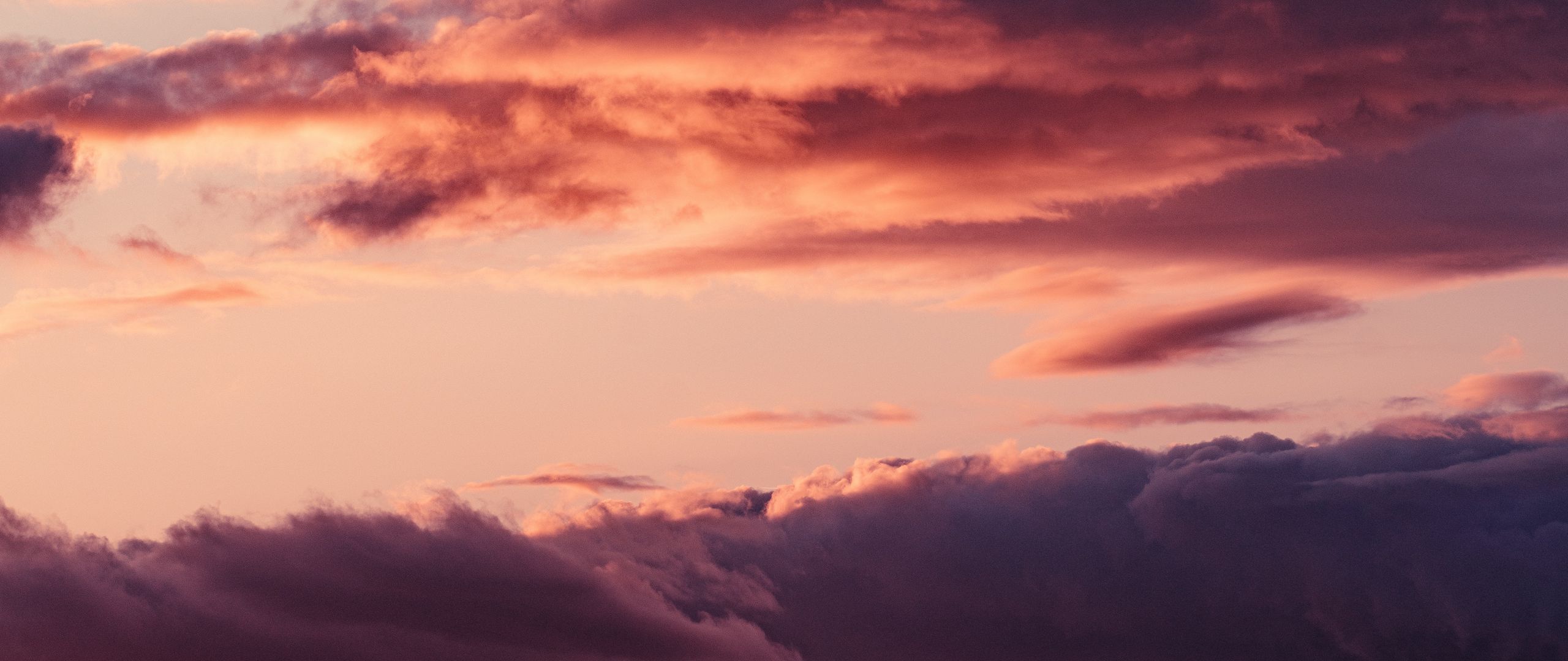 2560x1080 Download wallpaper 2560x1080 sky, clouds, pink, sunset dual wide 1080p HD background