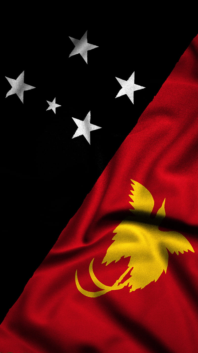 800x1422 Papua New Guinea, Papua, Papua New Guinea flag, HD phone wallpaper