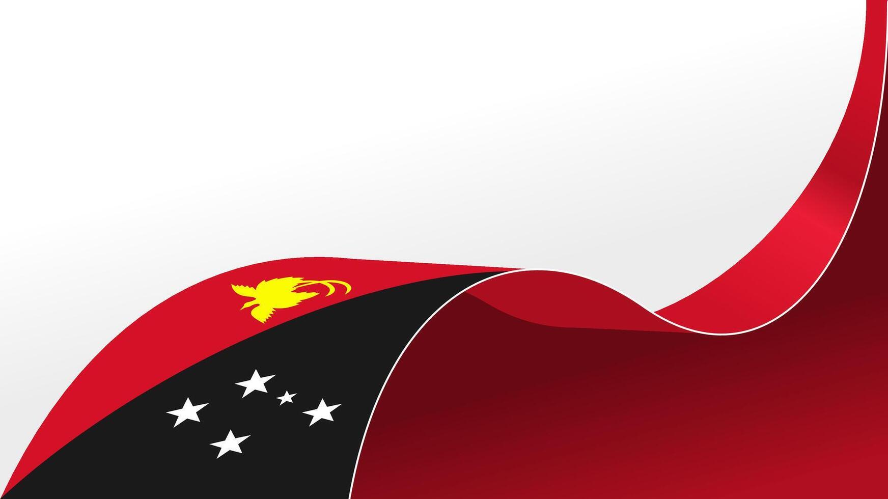1744x980 waving flag of papua new guinea background with copy space for text. papua new guinea national day